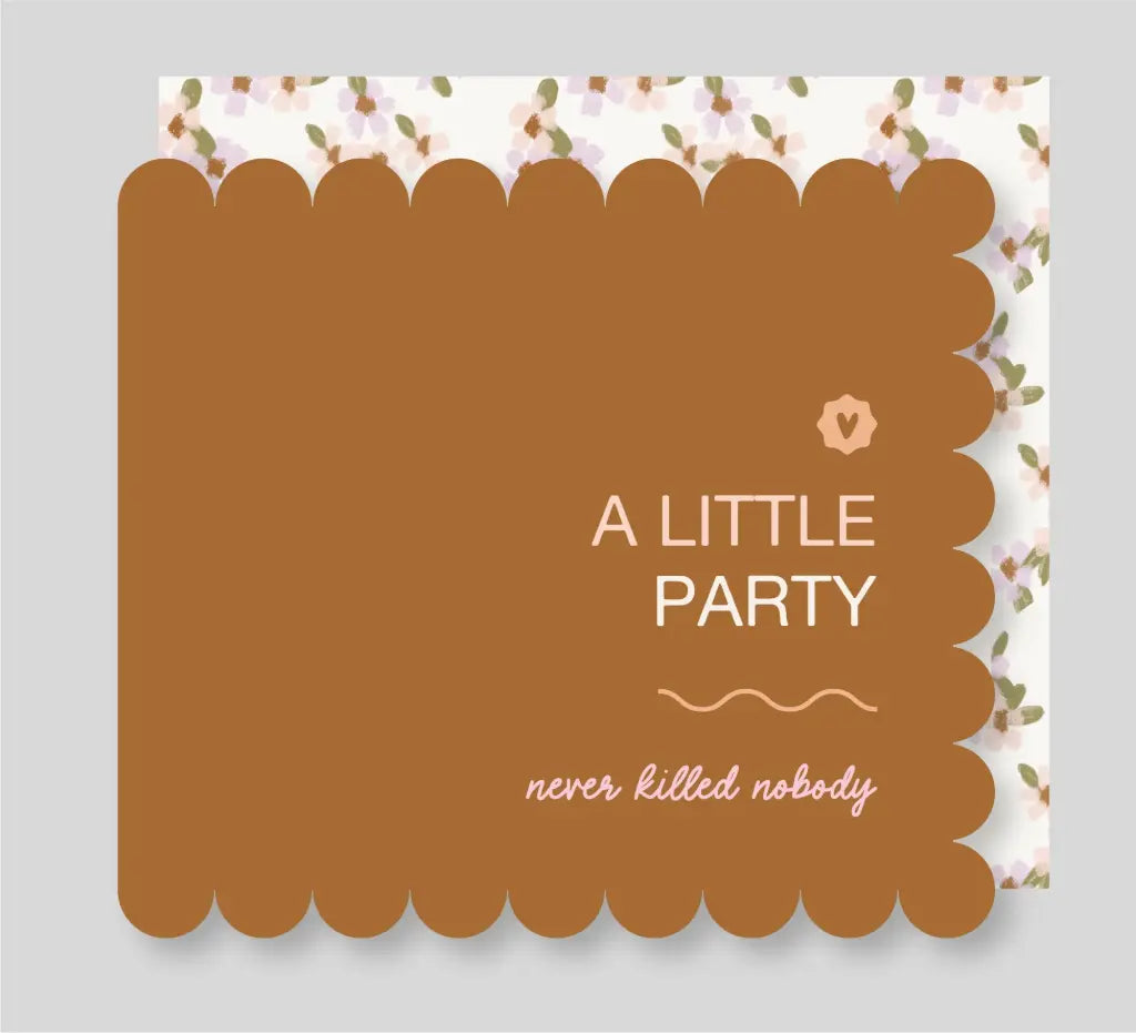 Mailbox - wenskaart - a little party never killed nobody