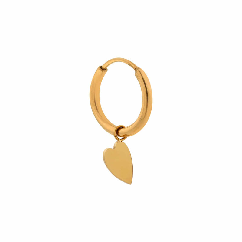 Label Kiki - heart hoop gold