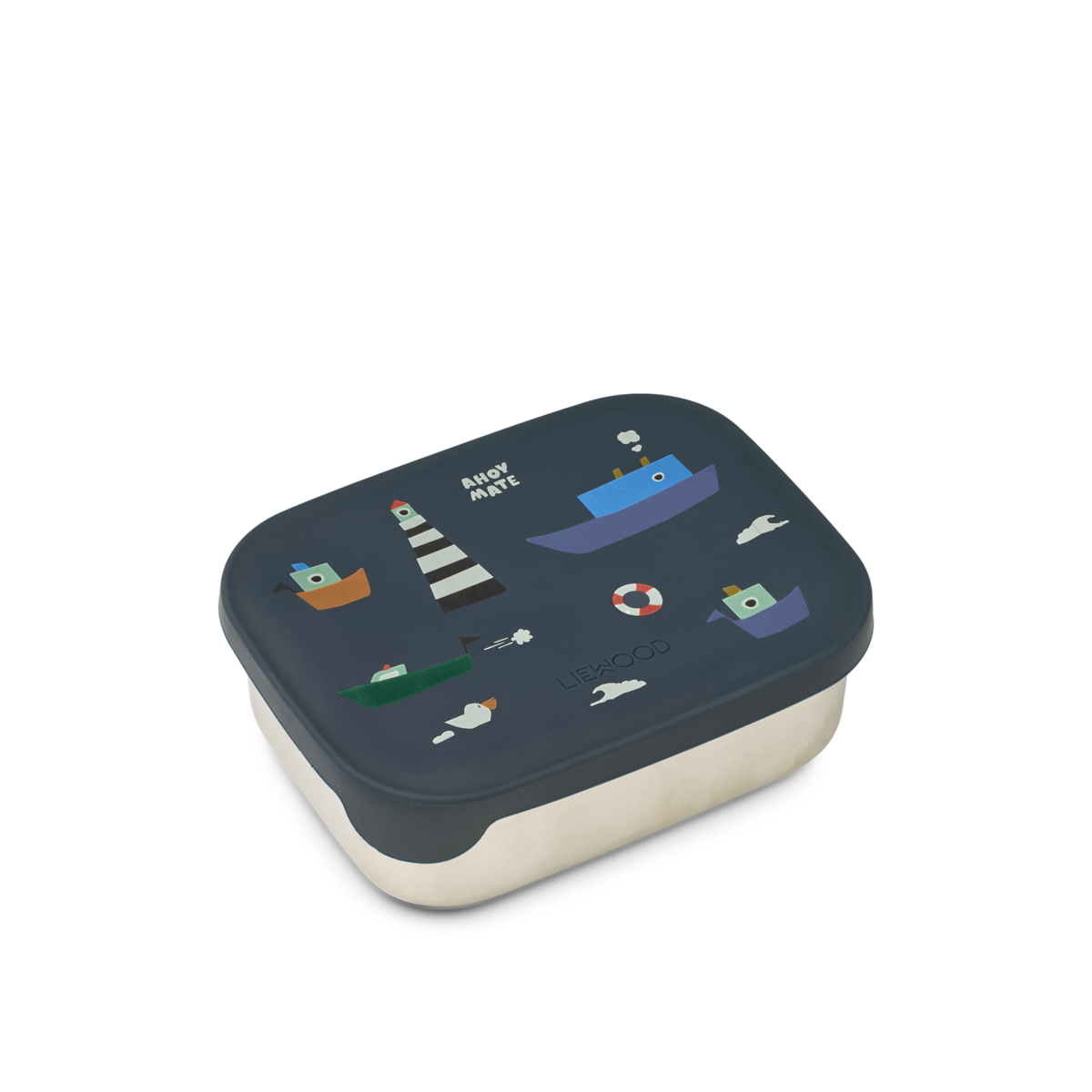 Liewood - arthur printed lunchbox - sailing / classic navy