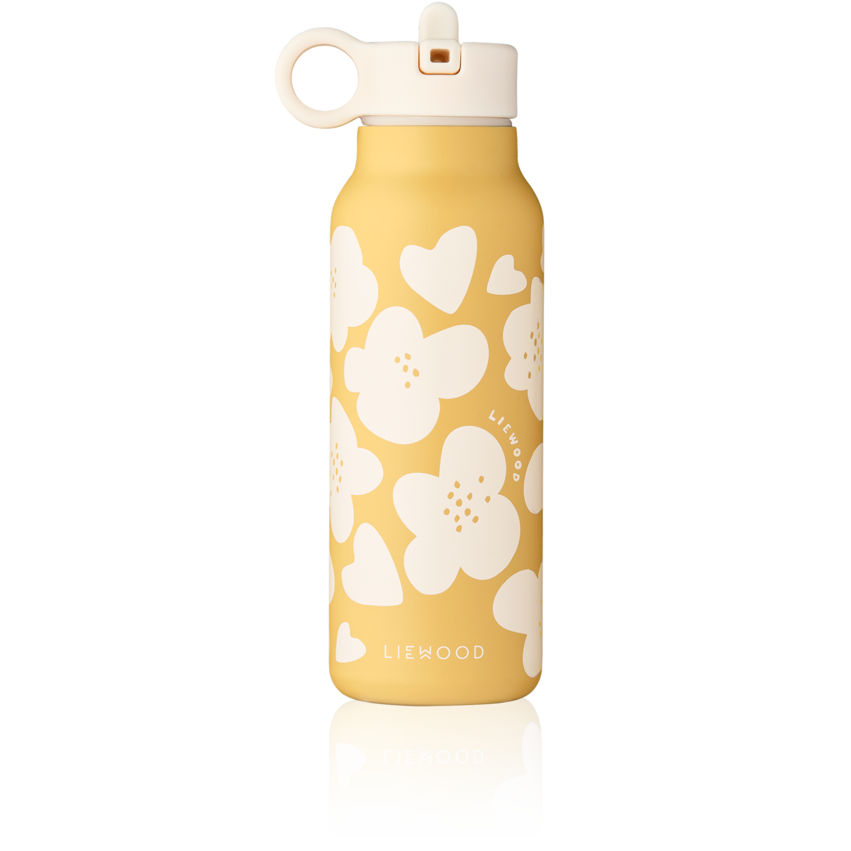 Liewood - falk water bottle - flower / lemon yellow