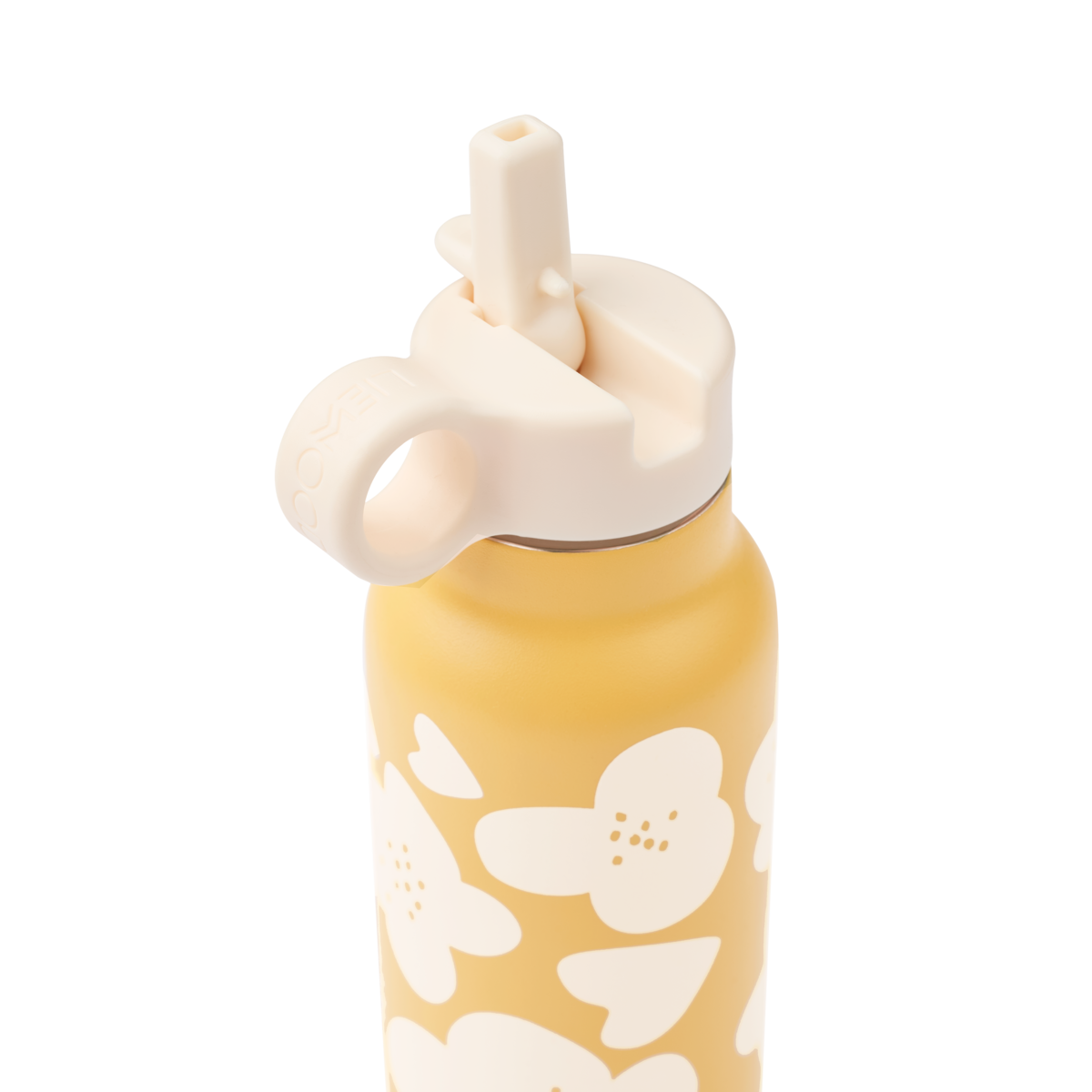 Liewood - falk water bottle - flower / lemon yellow