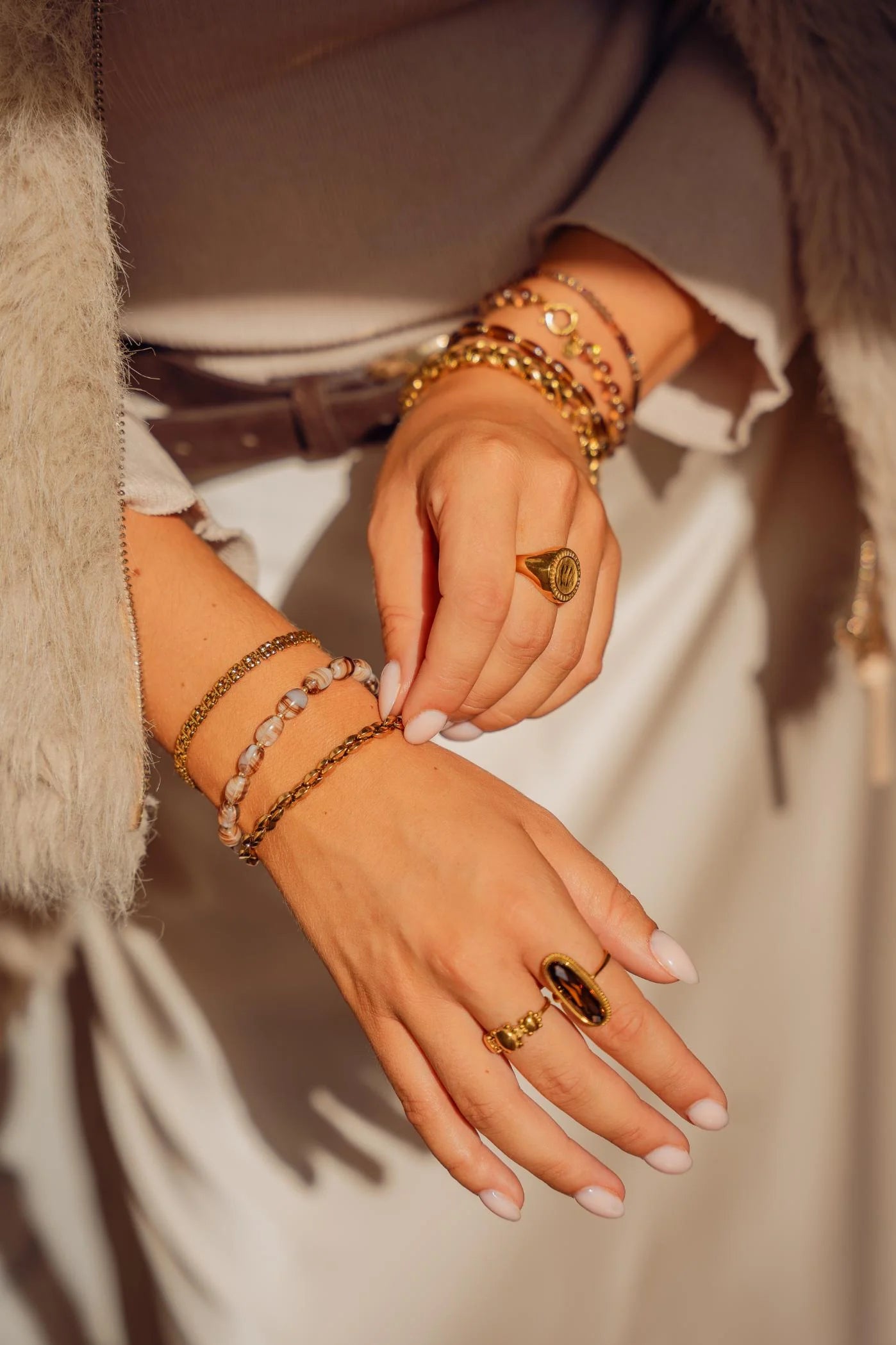 Label Kiki - classic square bracelet gold
