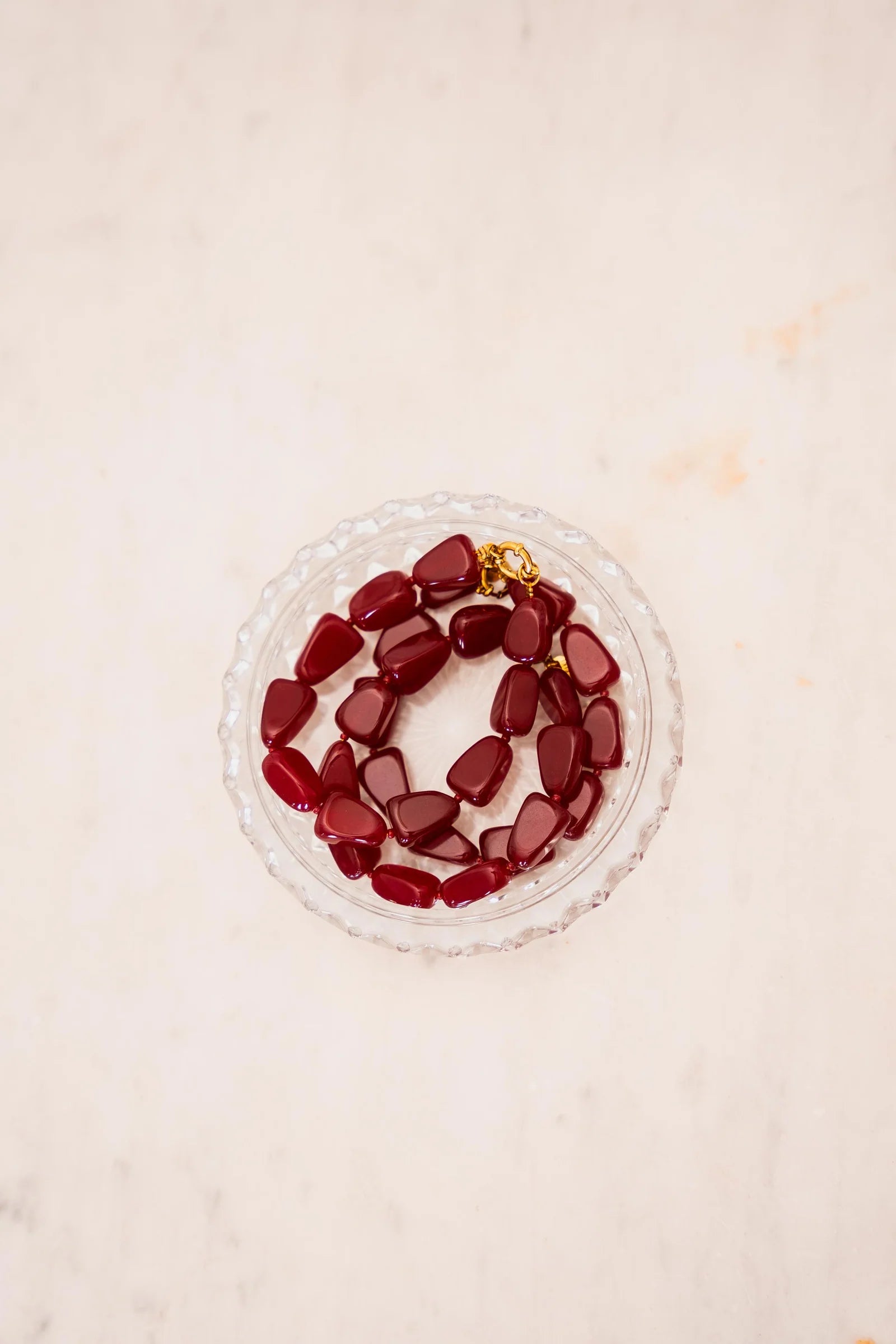 Label Kiki - burgundy bracelet gold