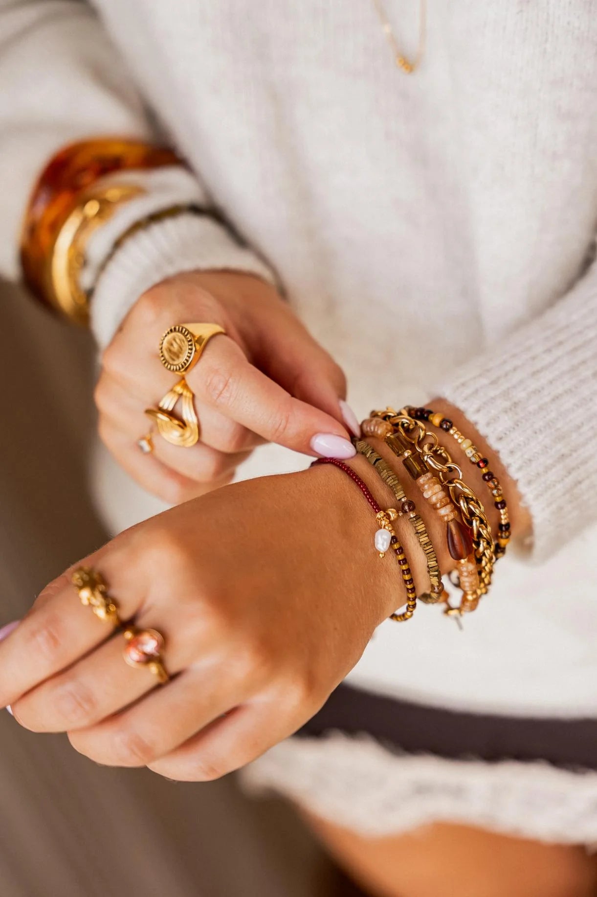 Label Kiki - antique velvet bracelet gold