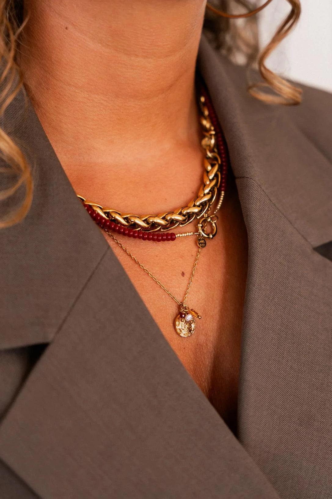 Label Kiki - coin necklace gold