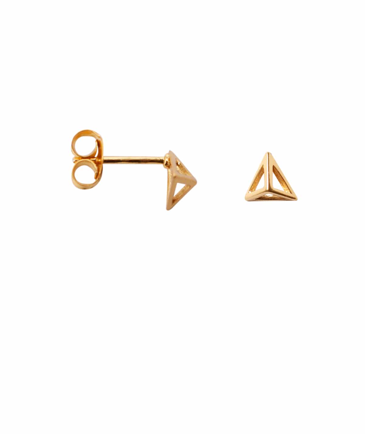 Label Kiki - earring triangle pyramid gold