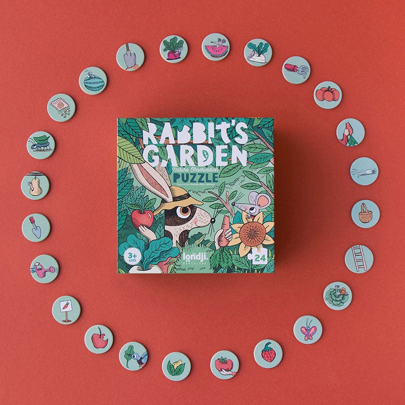 Londji - zoek en vind puzzel - rabbit's garden