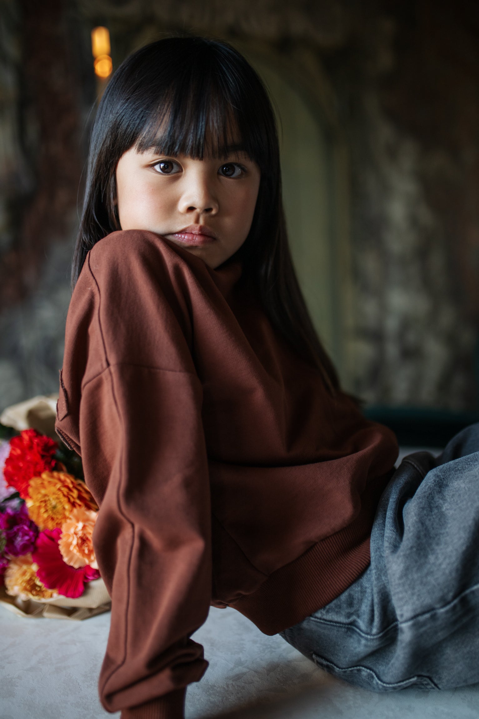 Petit Blush - luca sweater - brown