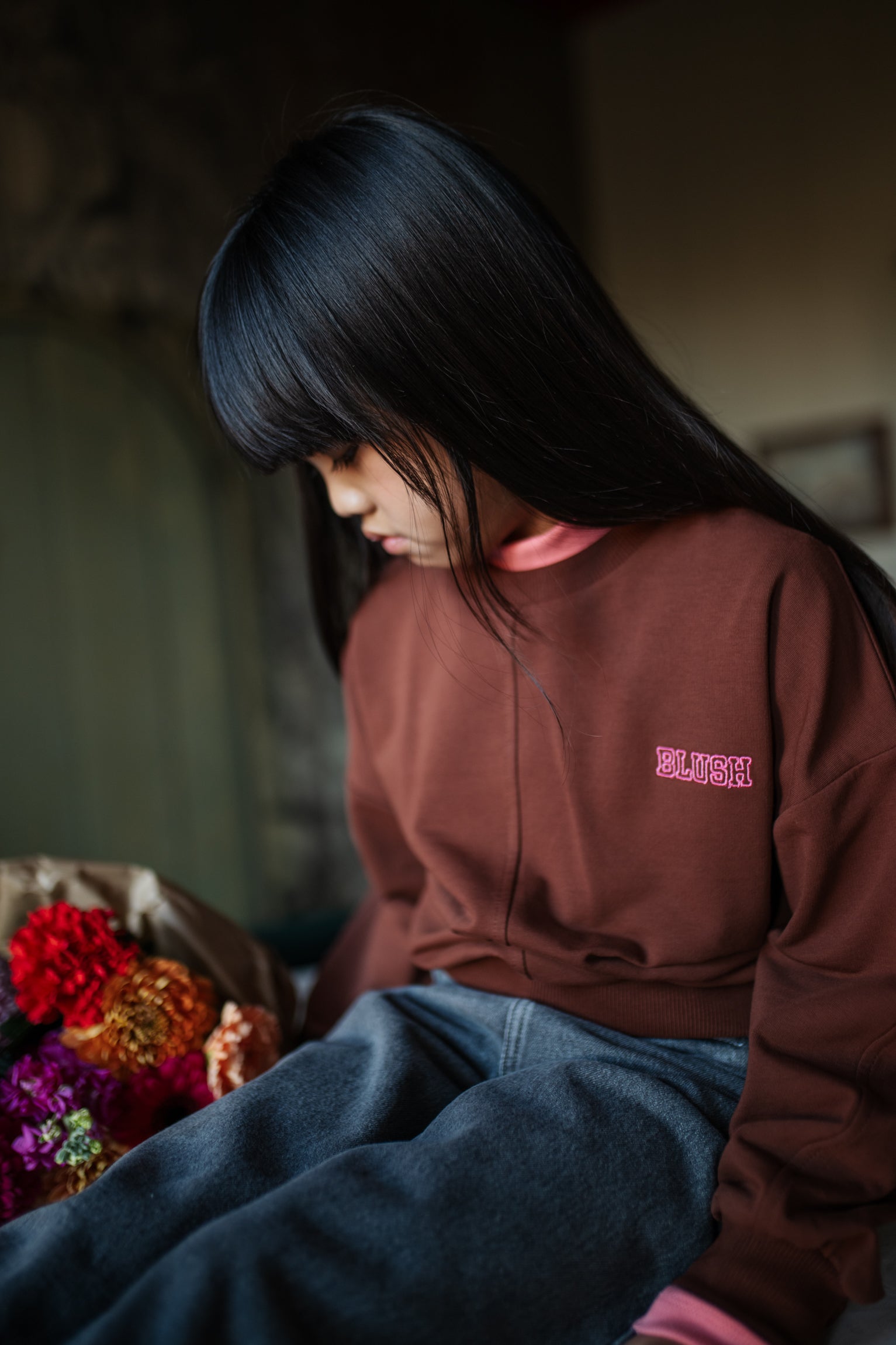 Petit Blush - luca sweater - brown