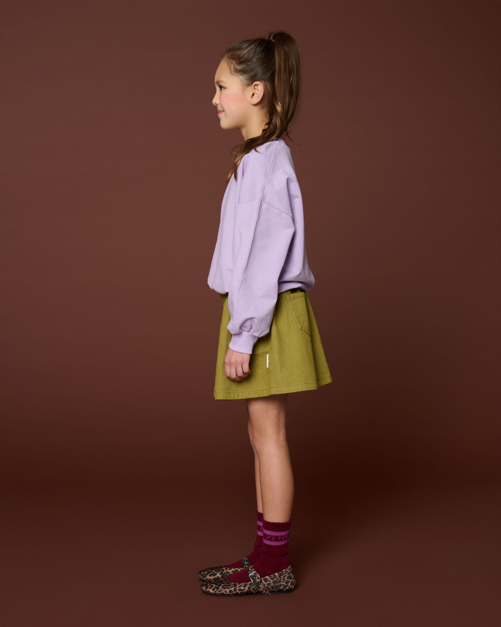 Petit Blush - luca sweater - purple rose