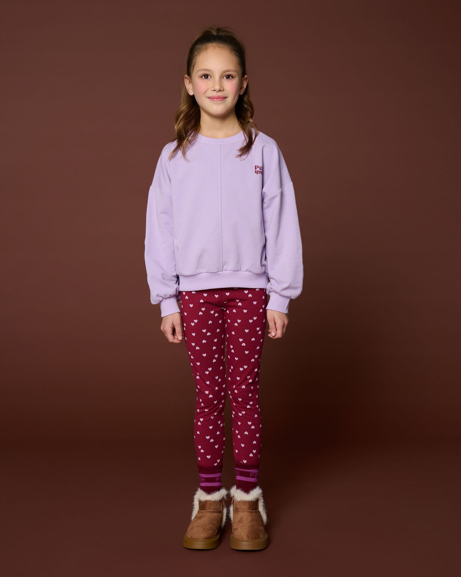 Petit Blush - luca sweater - purple rose