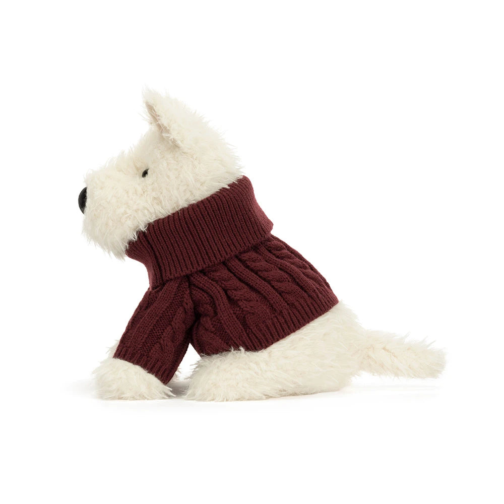 Jellycat - munro scottie dog 'winter jumper'