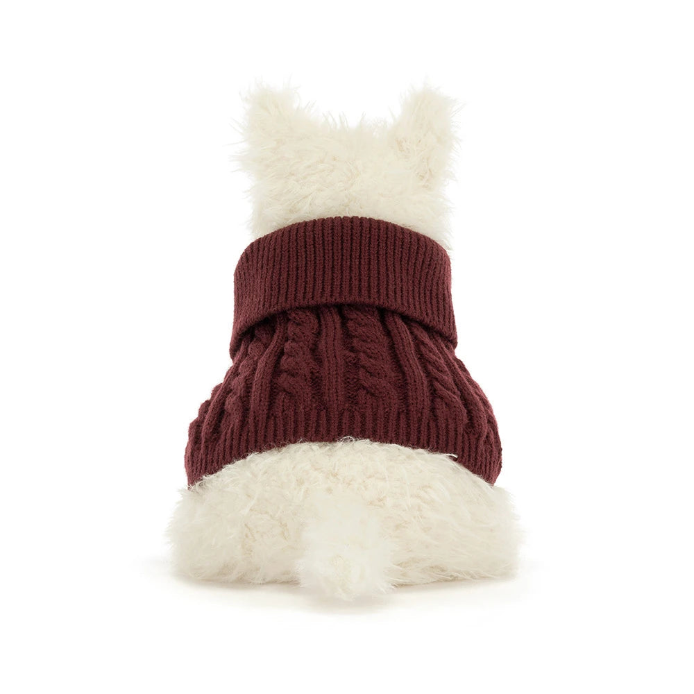 Jellycat - munro scottie dog 'winter jumper'
