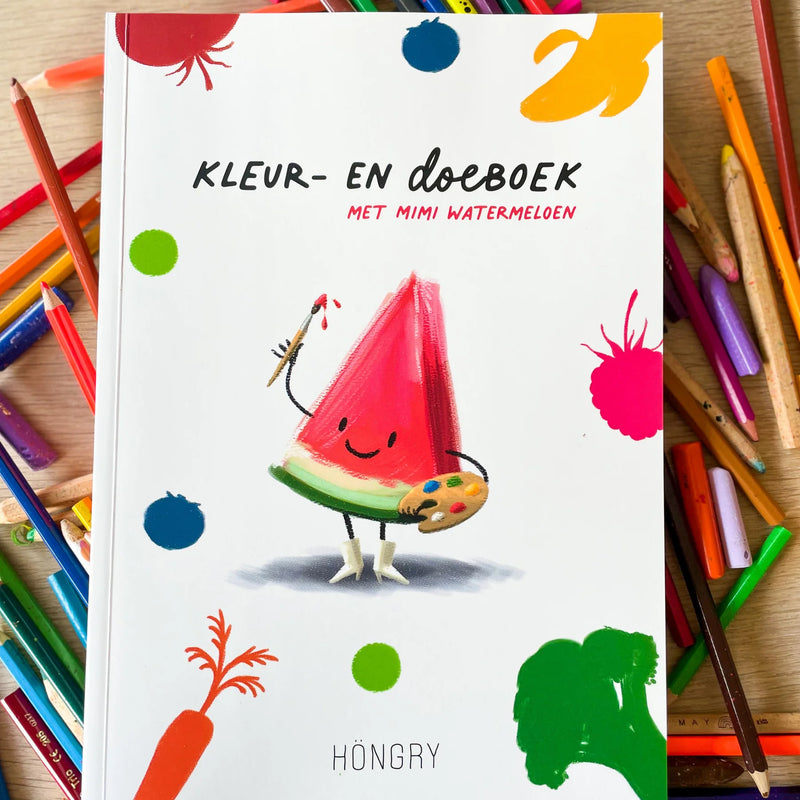Höngry - boek - mimi watermeloen kleur & doeboek met stickers