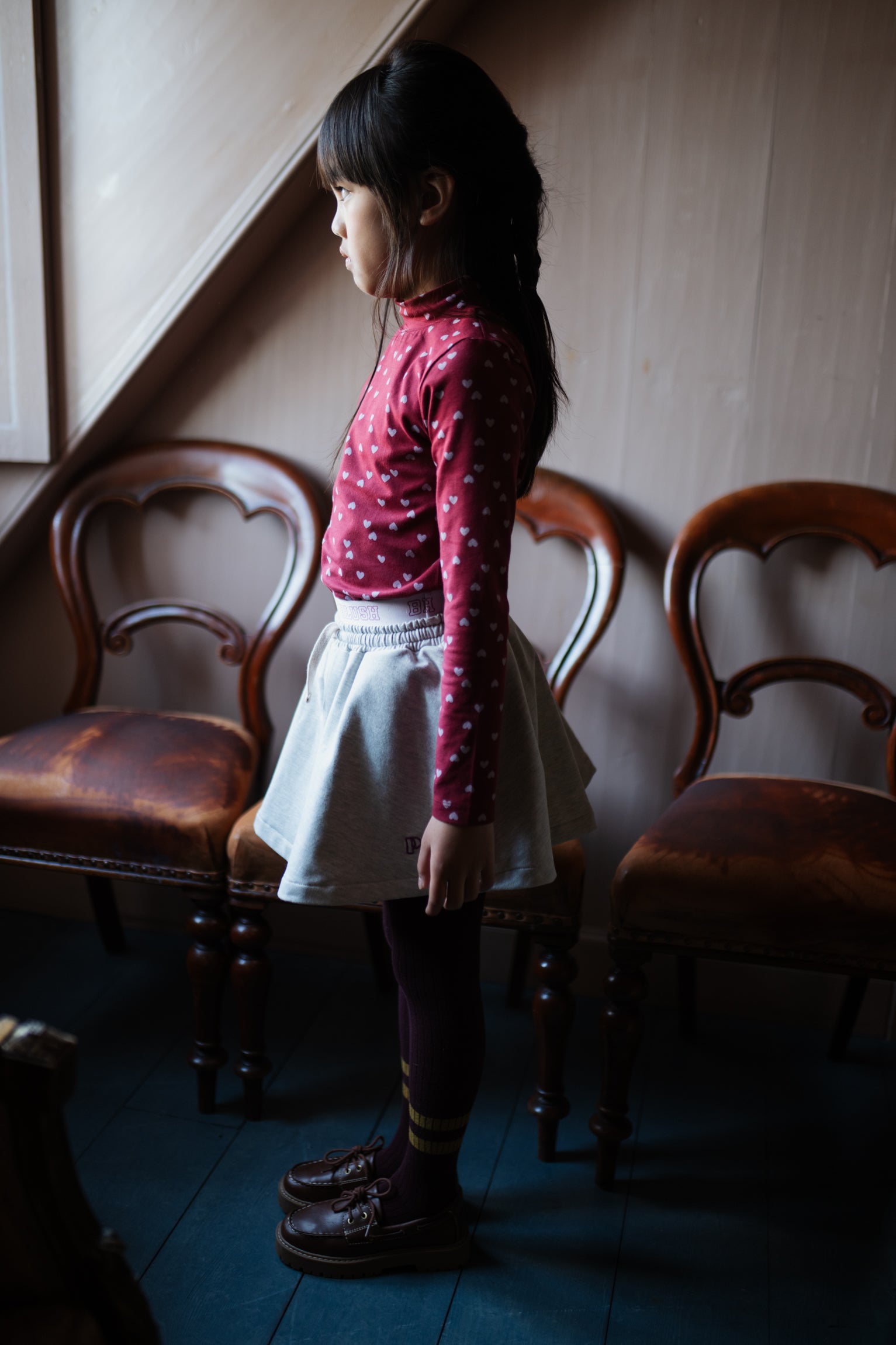 Petit Blush - mini sweat skirt  - grey melange