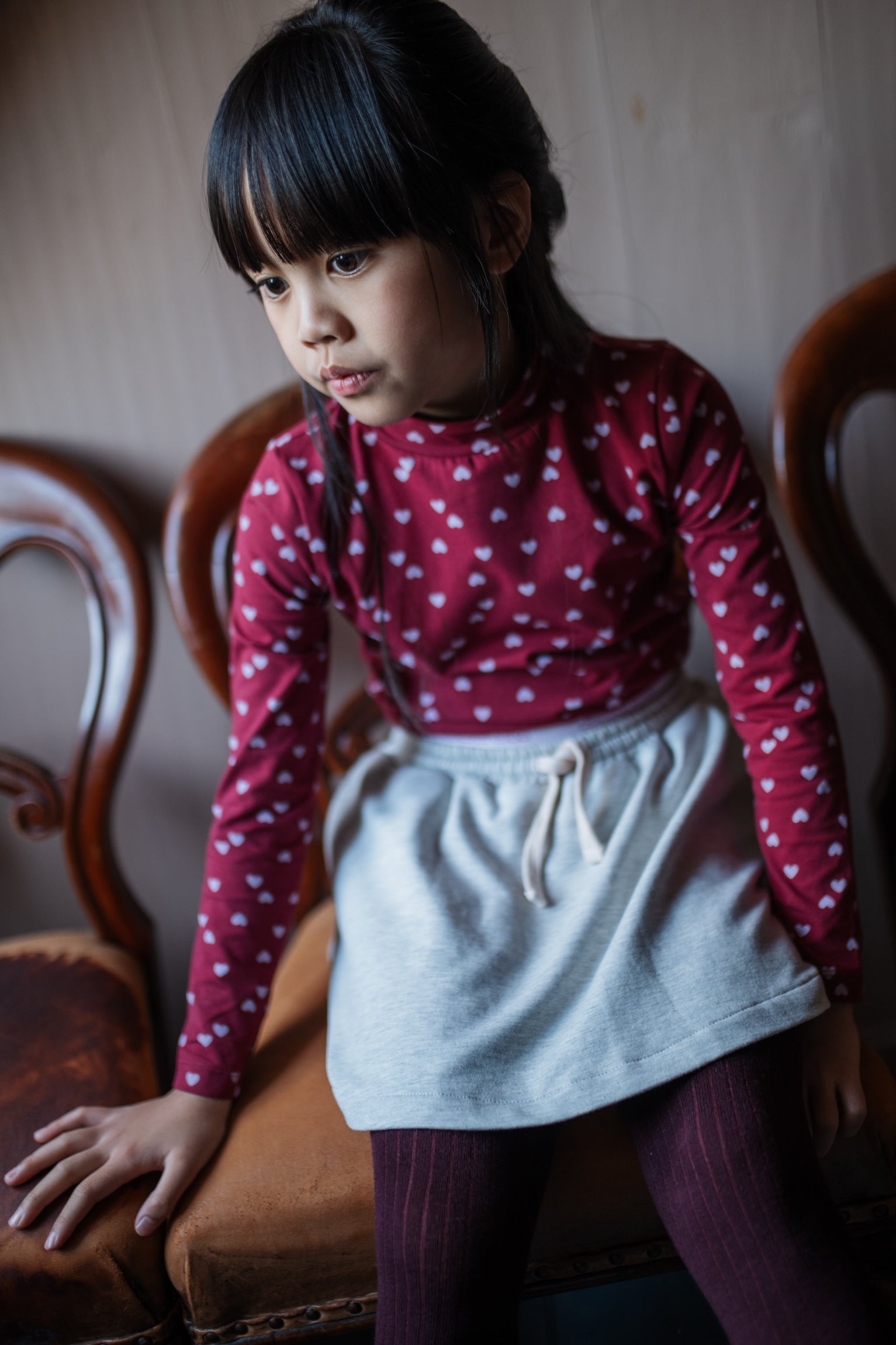 Petit Blush - mini sweat skirt  - grey melange