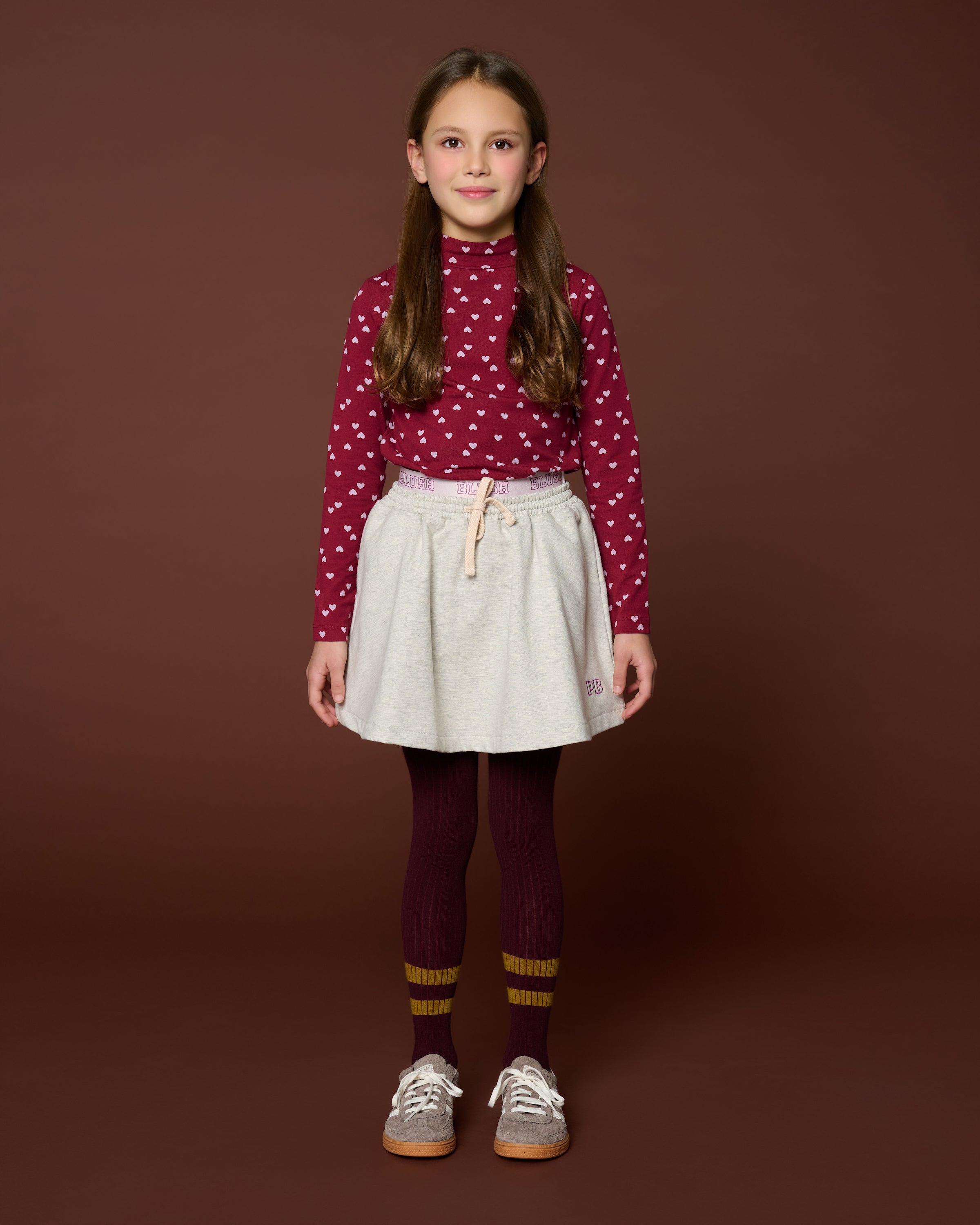Petit Blush - mini sweat skirt  - grey melange