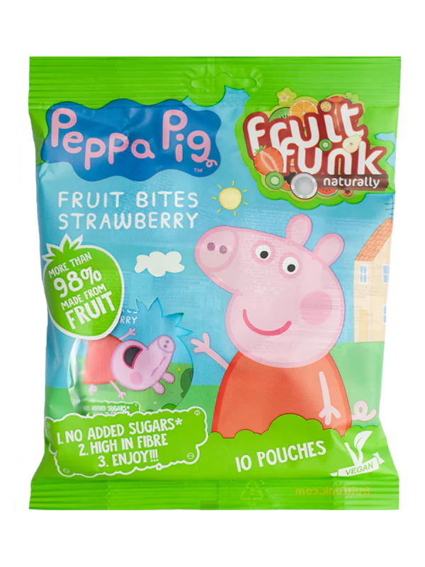 Fruitfunk - multibag peppa pig 10st - strawberry