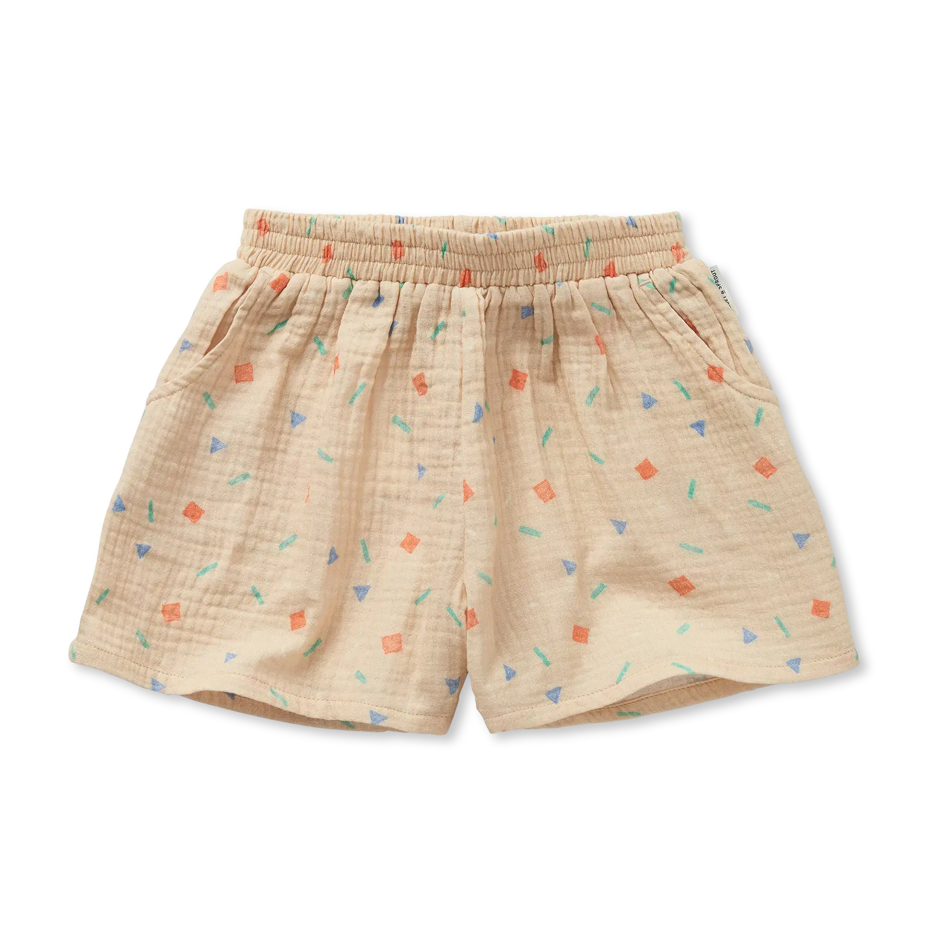Sproet & Sprout - muslin shorts sprinkle print - sesame