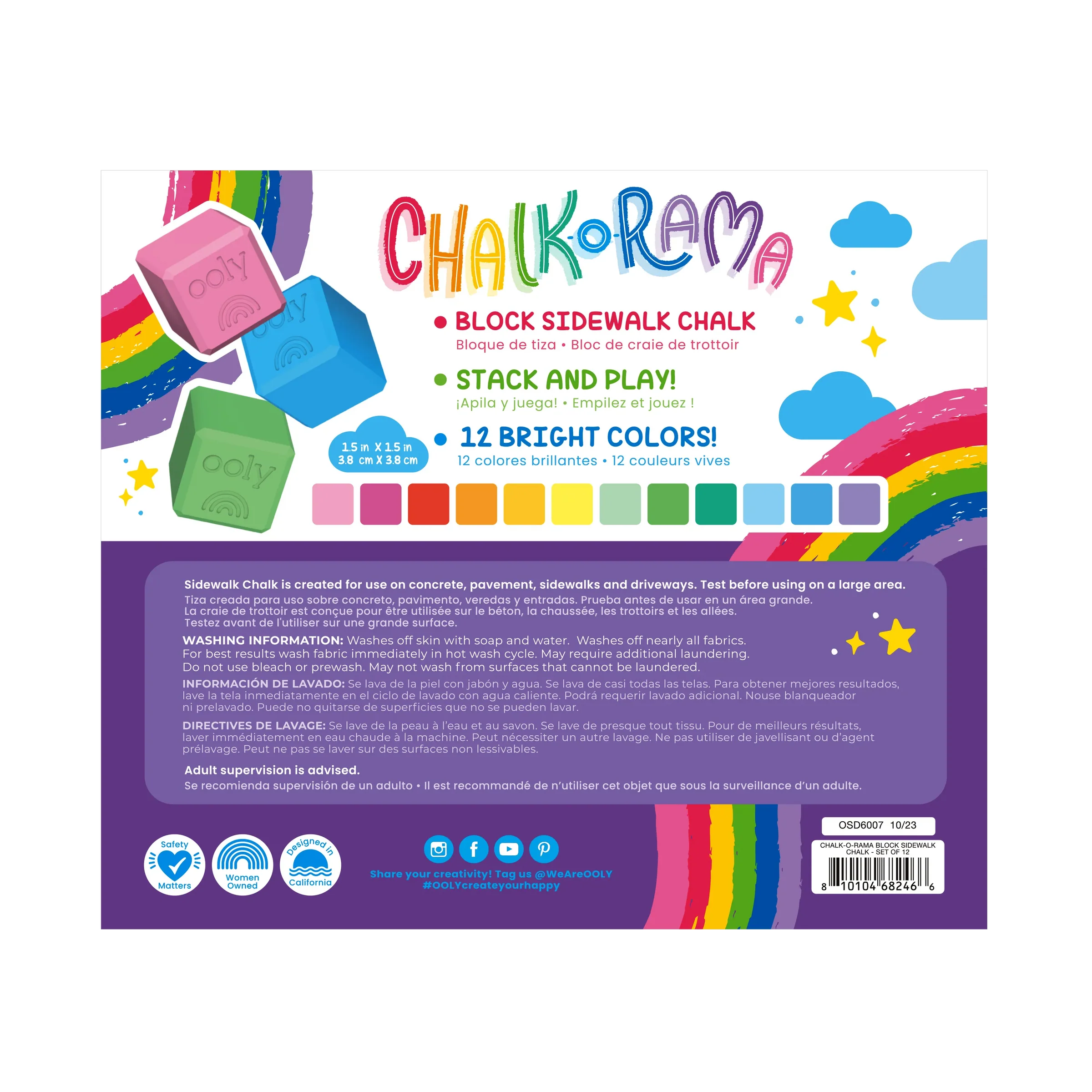 Ooly - chalk-o-rama 12st
