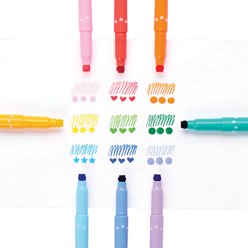 Ooly - confetti stamp double ended markers