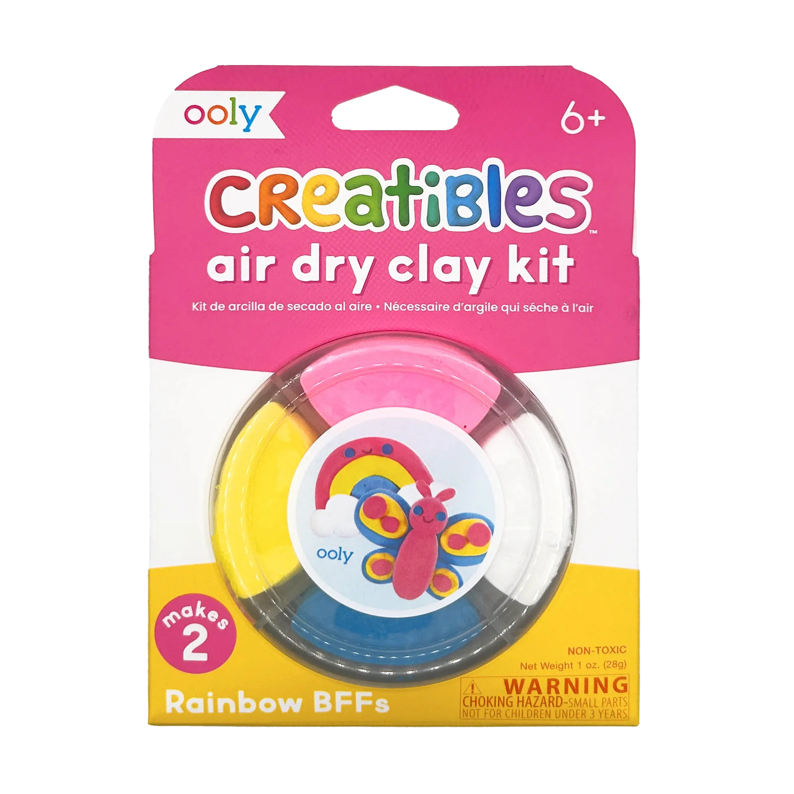 Ooly - creatives air dry clay kit - rainbow