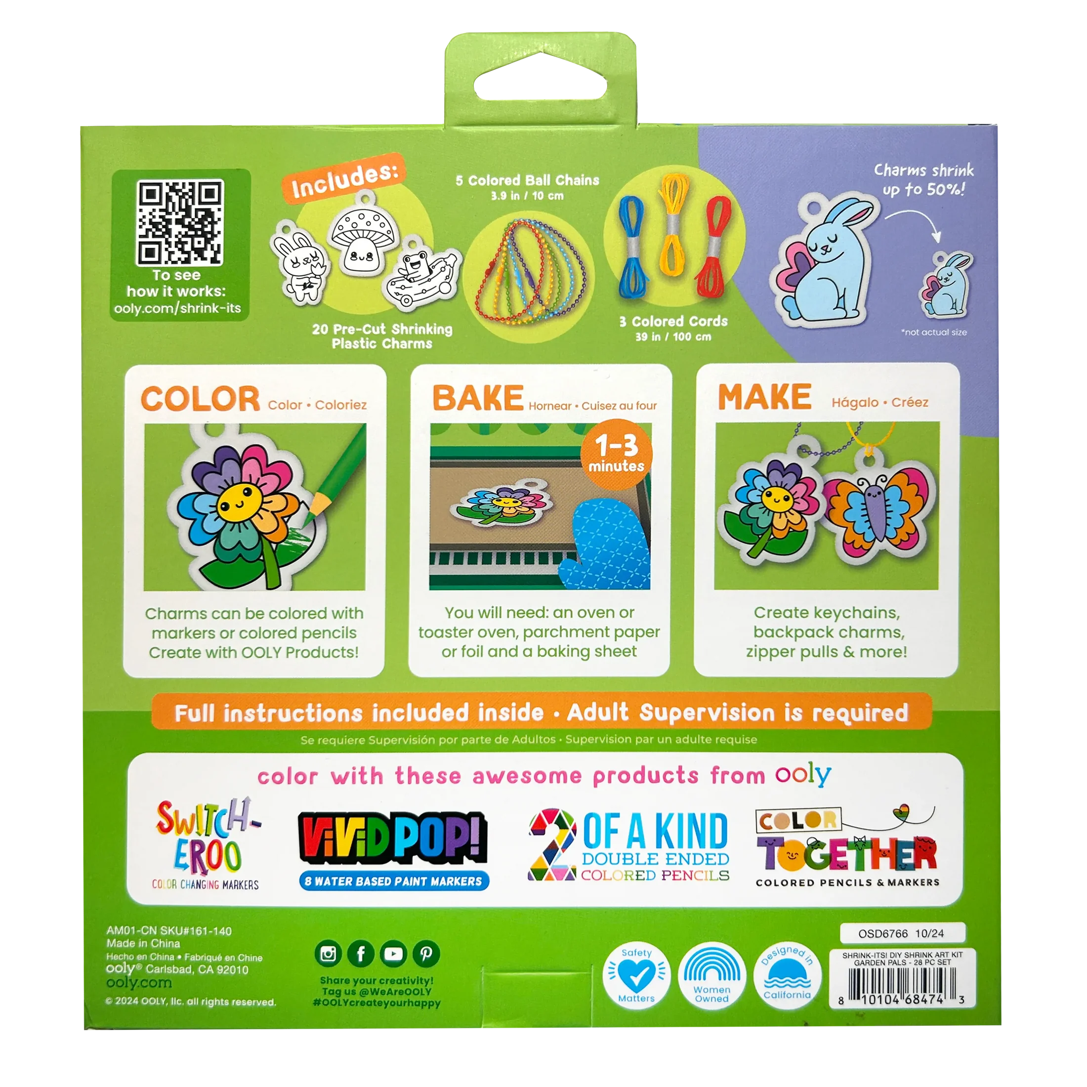 Ooly - DIY shrink it art - garden pals