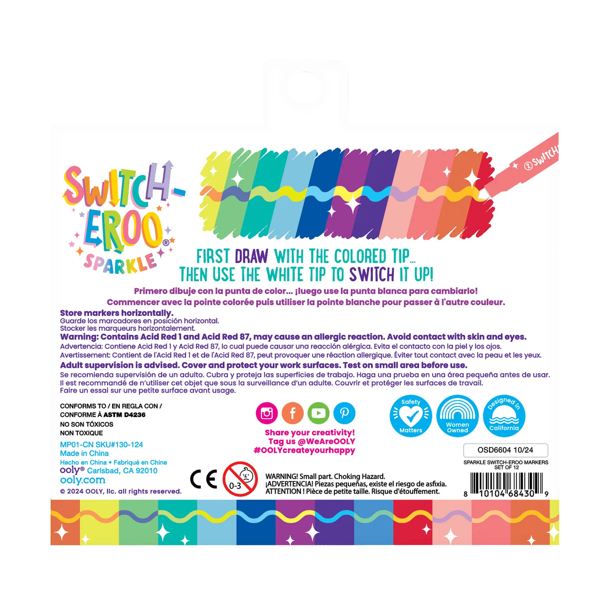 Ooly - sparkle glittery color changing markers