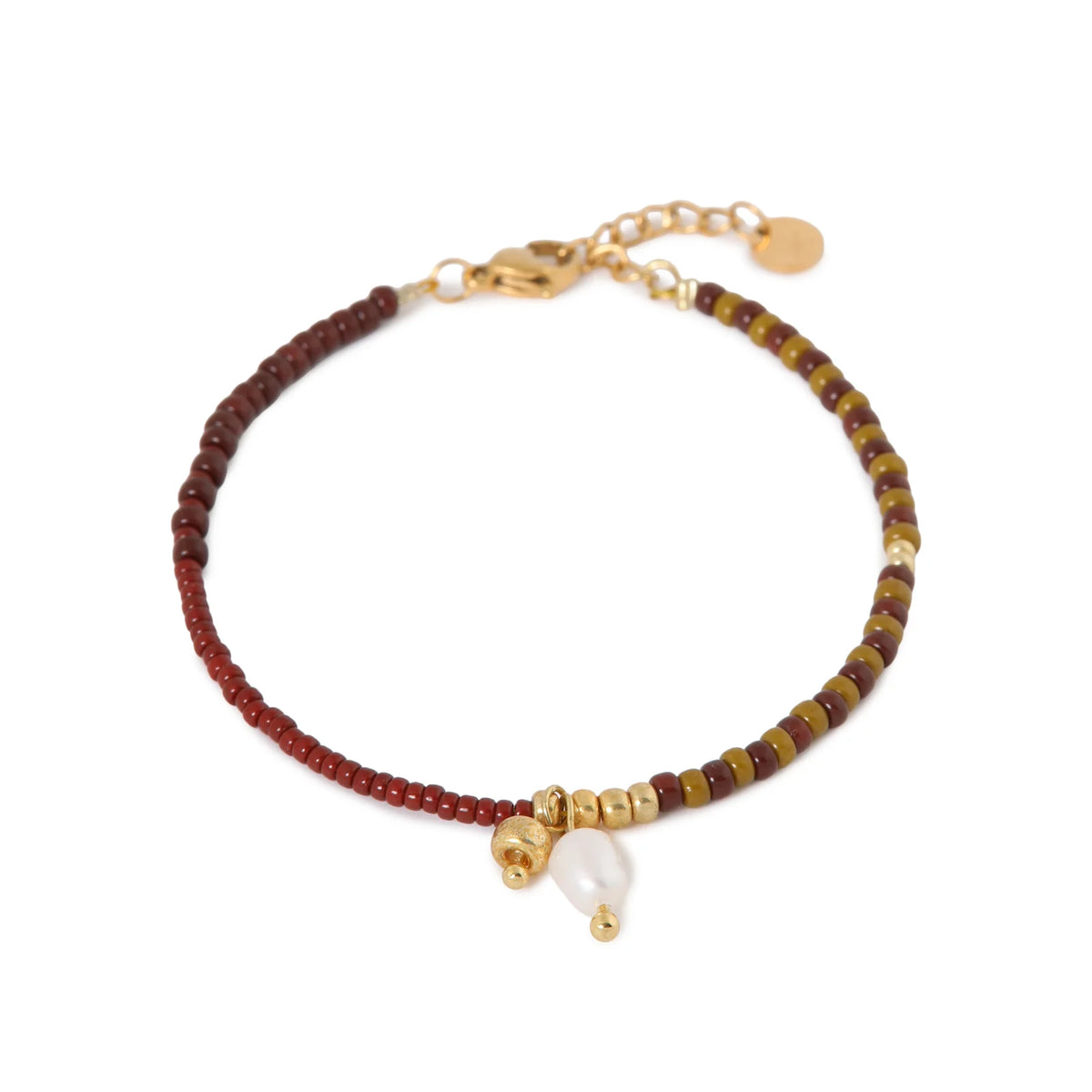 Label Kiki - oxblood bracelet gold