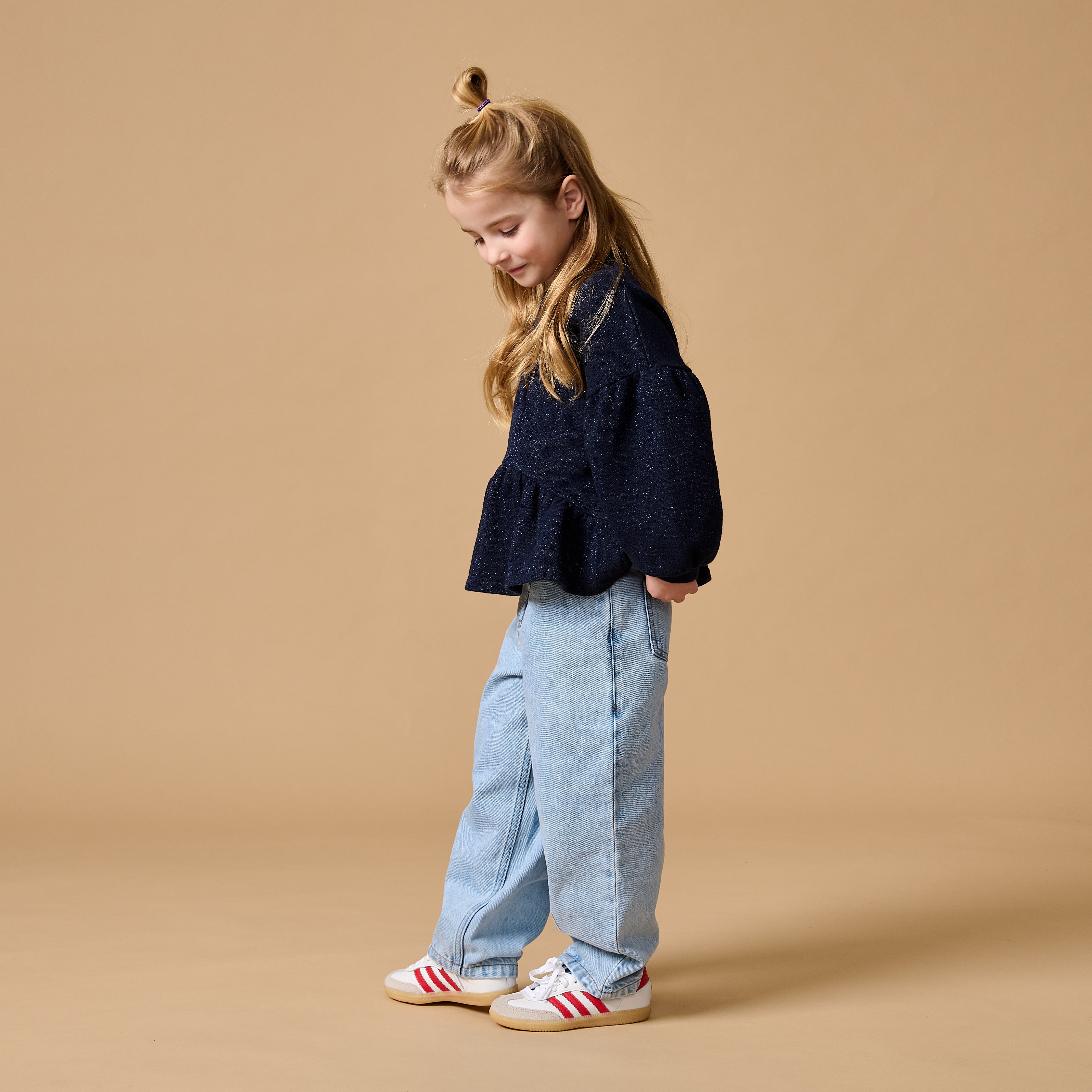 Petit Blush - balloon fit jeans  - light blue washed