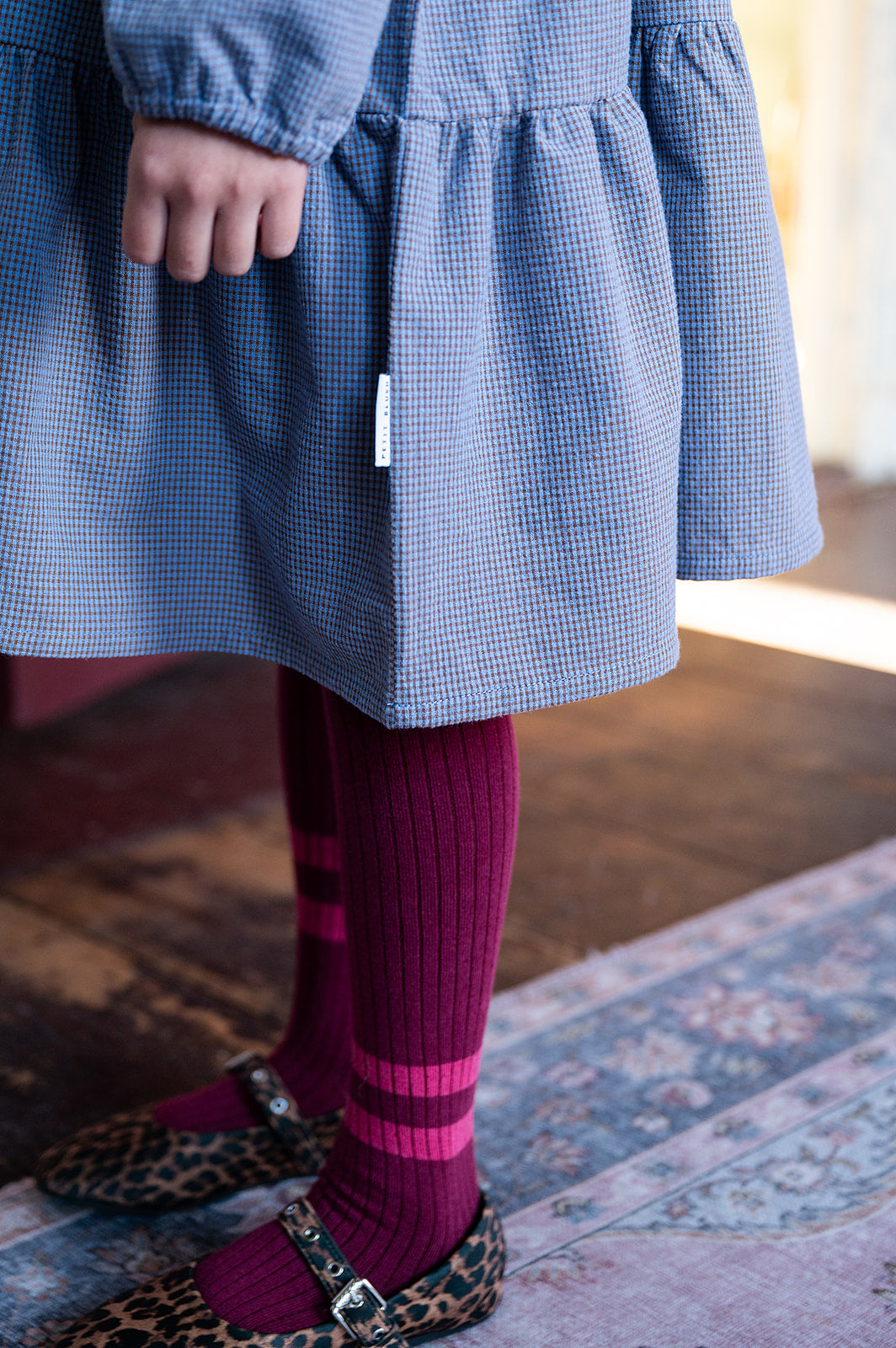 Petit Blush - check dress - blue check