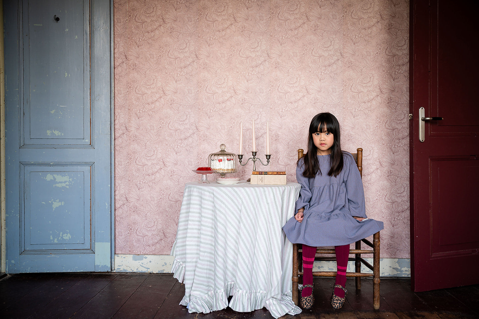 Petit Blush - check dress - blue check