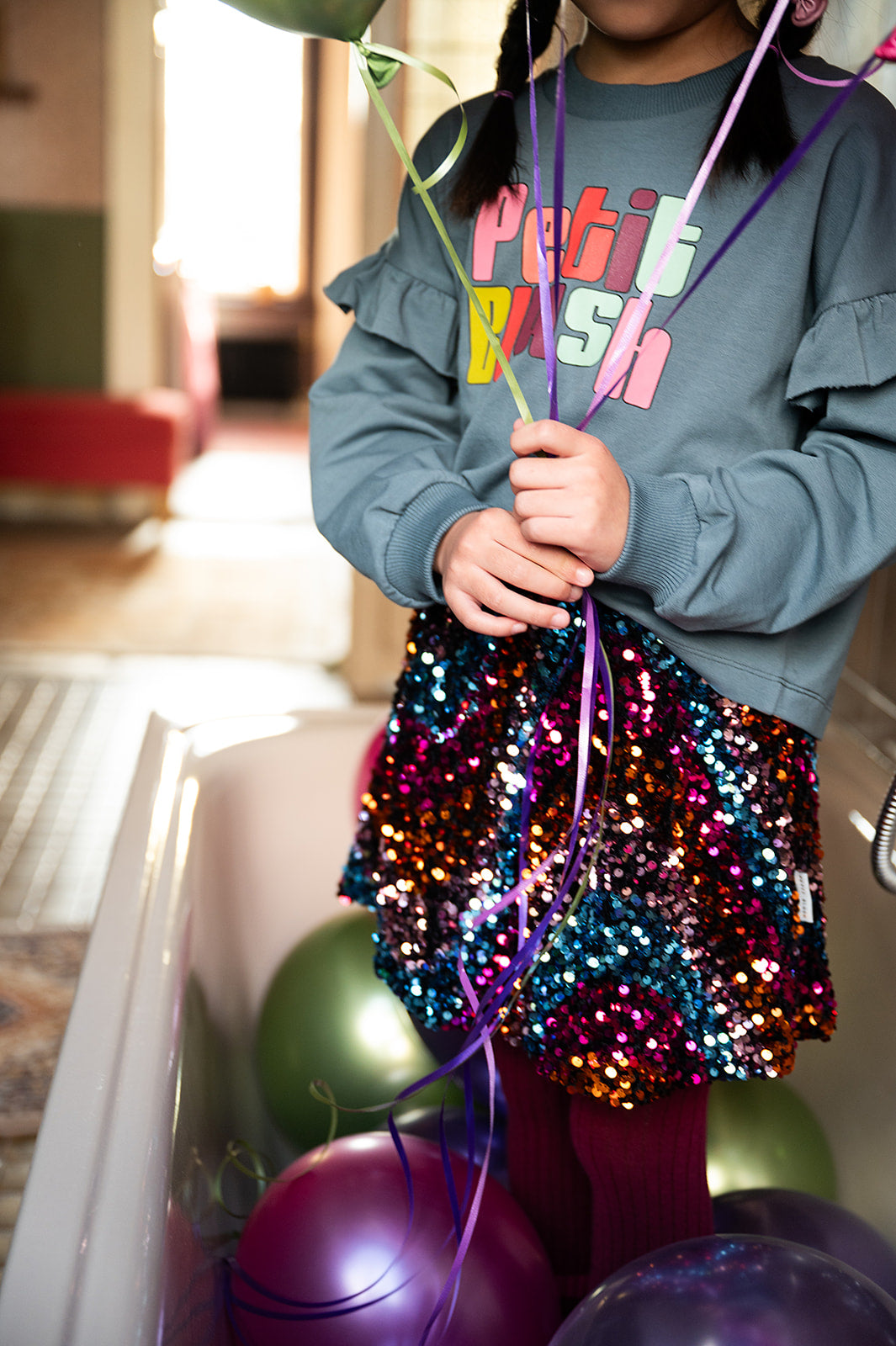 Petit Blush - sequins skirt  - multicolor