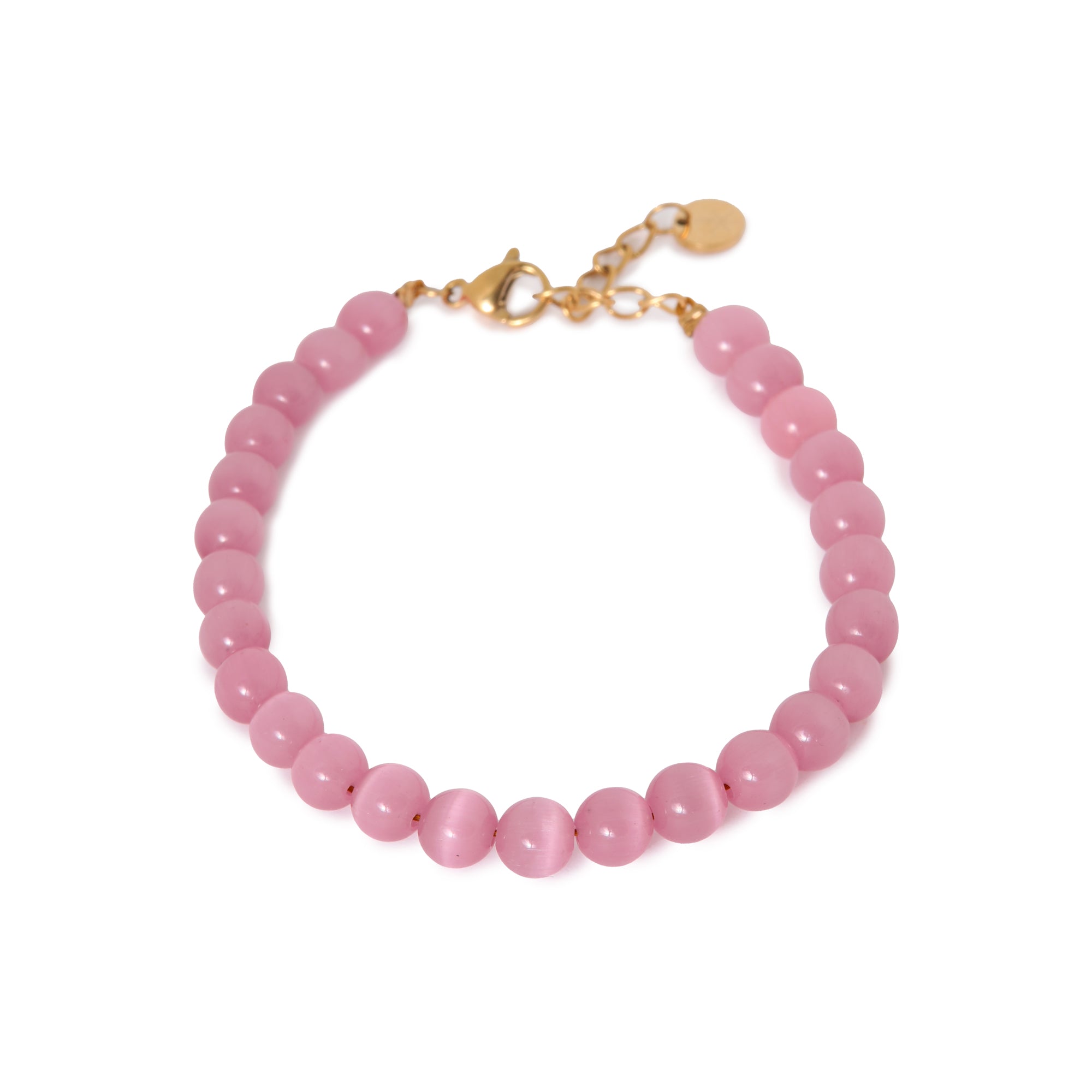 Label Kiki - pink snake bracelet gold