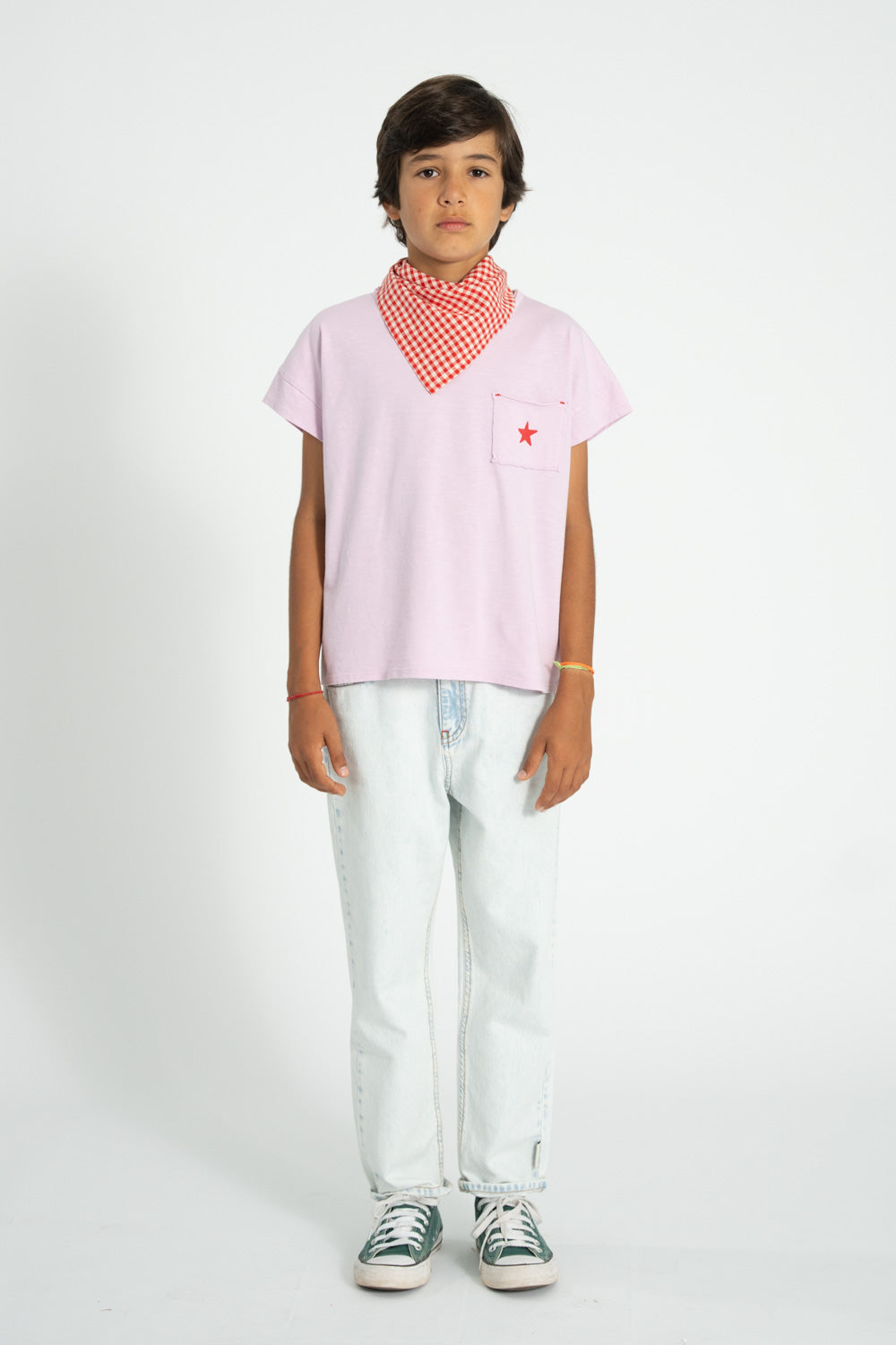 Piupiuchick - unisex trousers - washed light blue denim