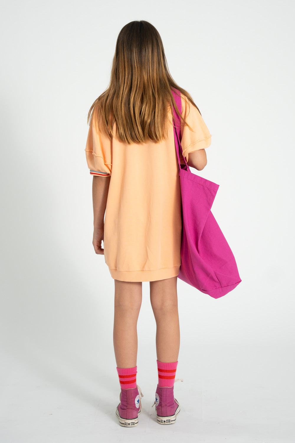 Piupiuchick - sweatshirt dress - peach piupiuchick print