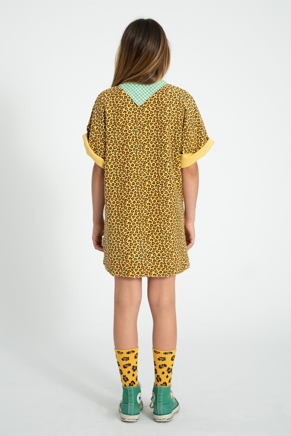 Piupiuchick - tshirt dress - mustard animal print