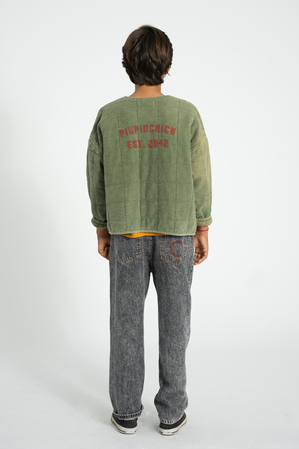 Piupiuchick - unisex trousers - washed light black denim