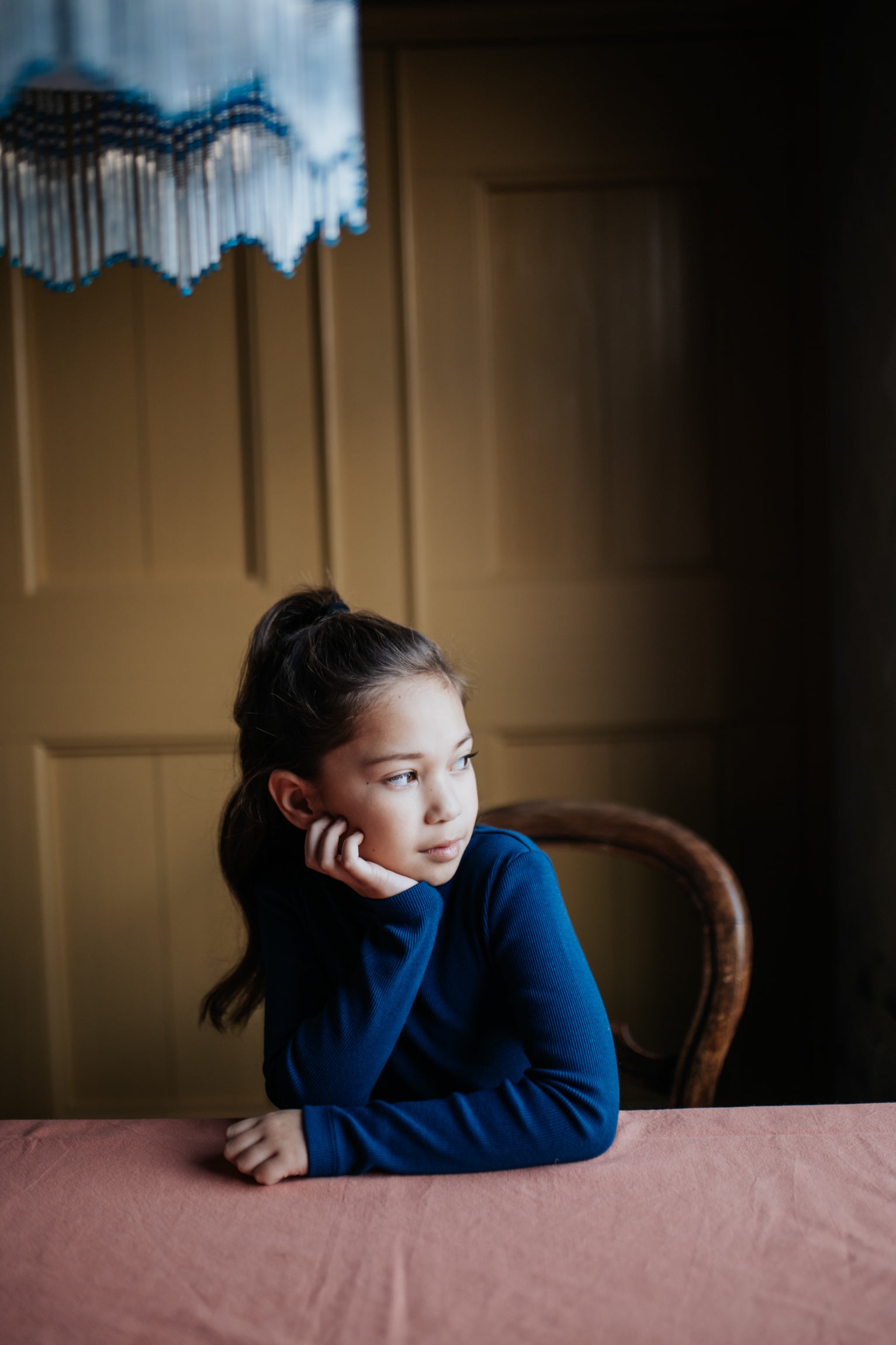 Petit Blush - rib turtle neck - dark blue