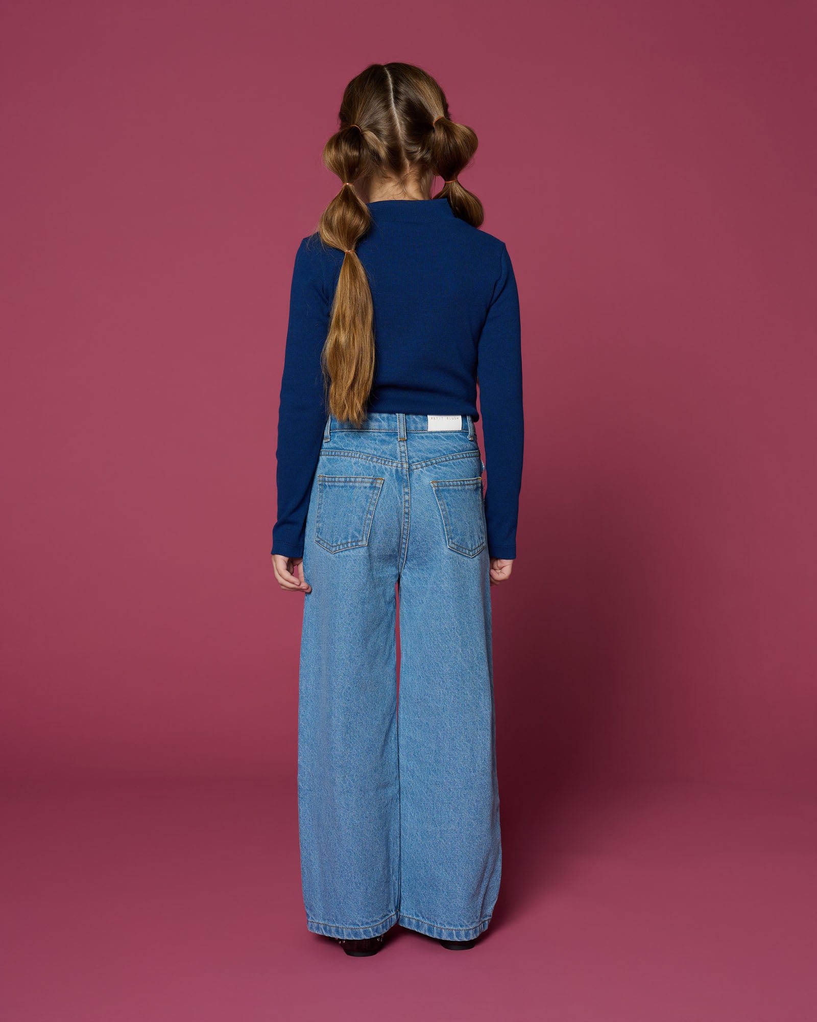 Petit Blush - rib turtle neck - dark blue