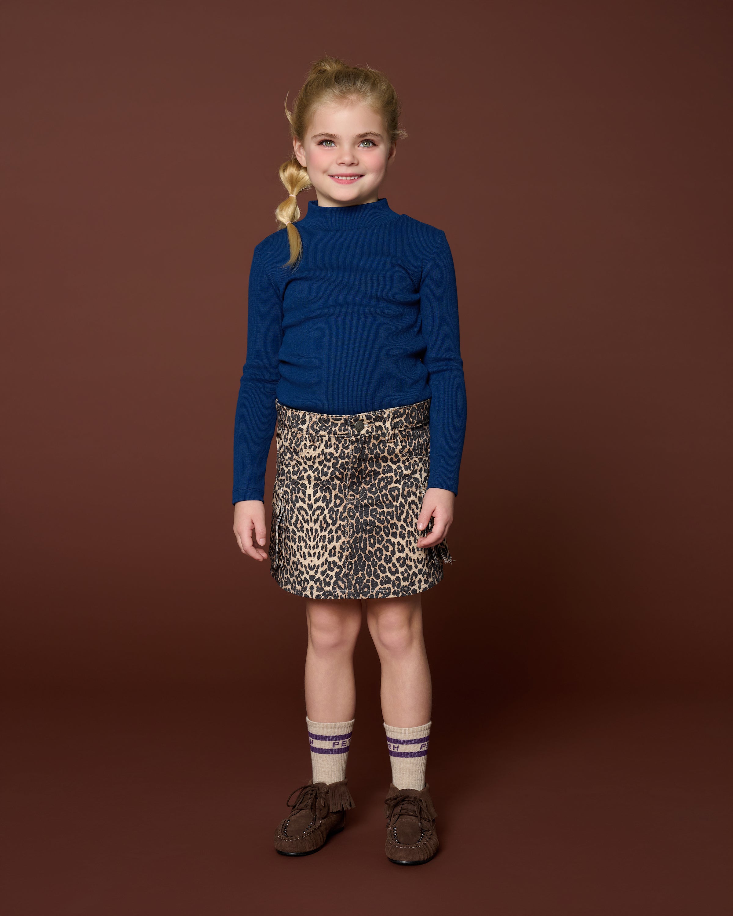 Petit Blush - rib turtle neck - dark blue