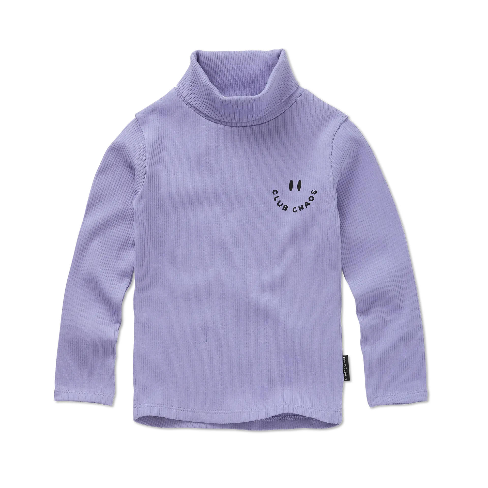 Sproet & Sprout - rib turtle neck purple - crayon cloud