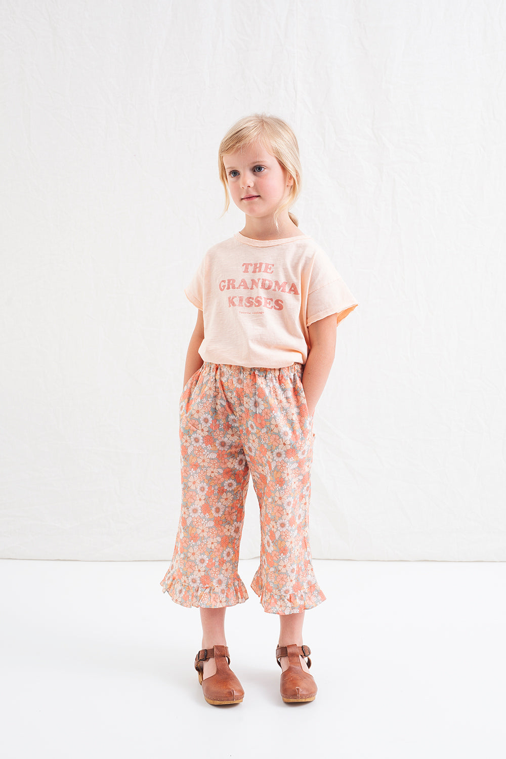 Tocoto Vintage - flower print trousers - pink