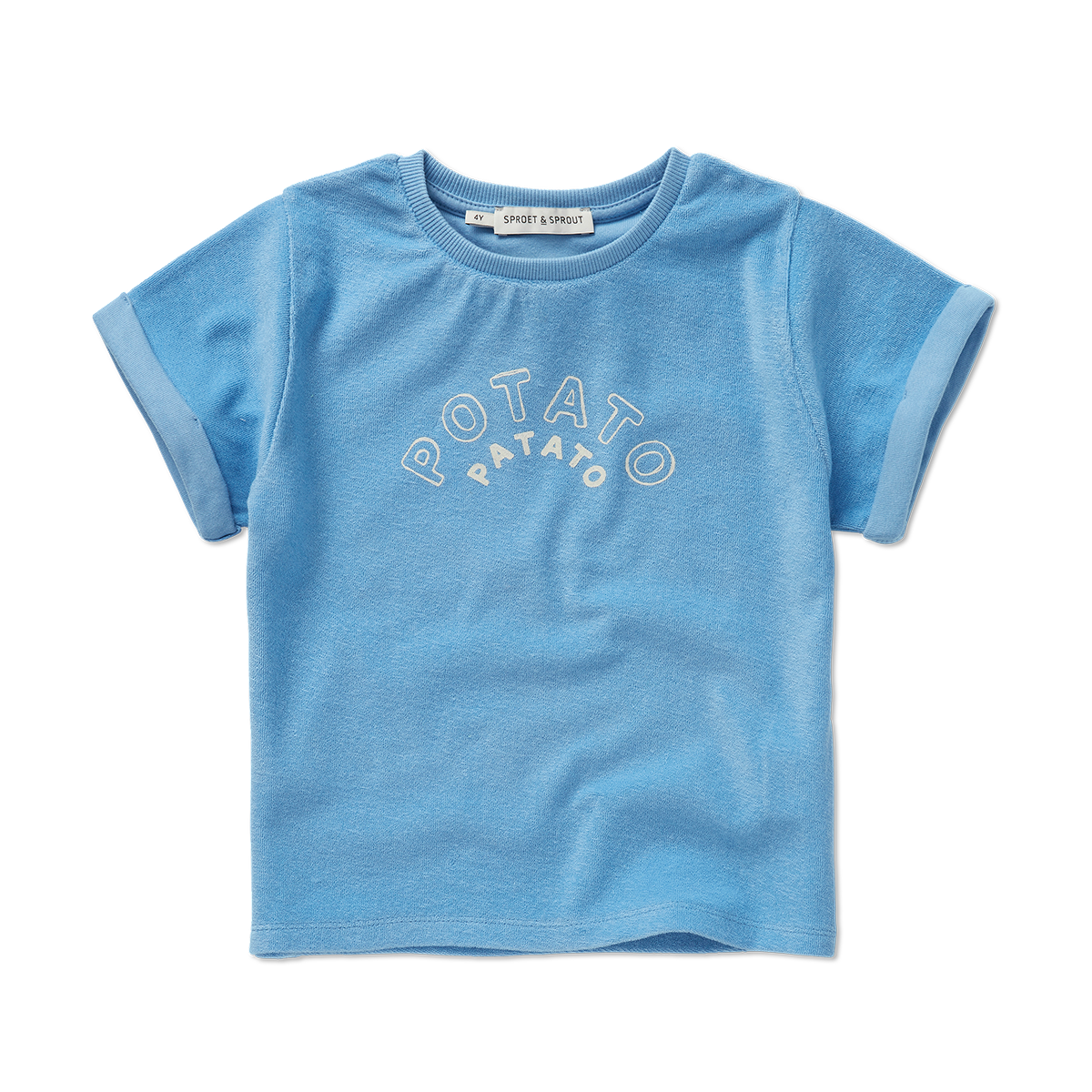 Sproet & Sprout - terry tshirt potato - breezy blue