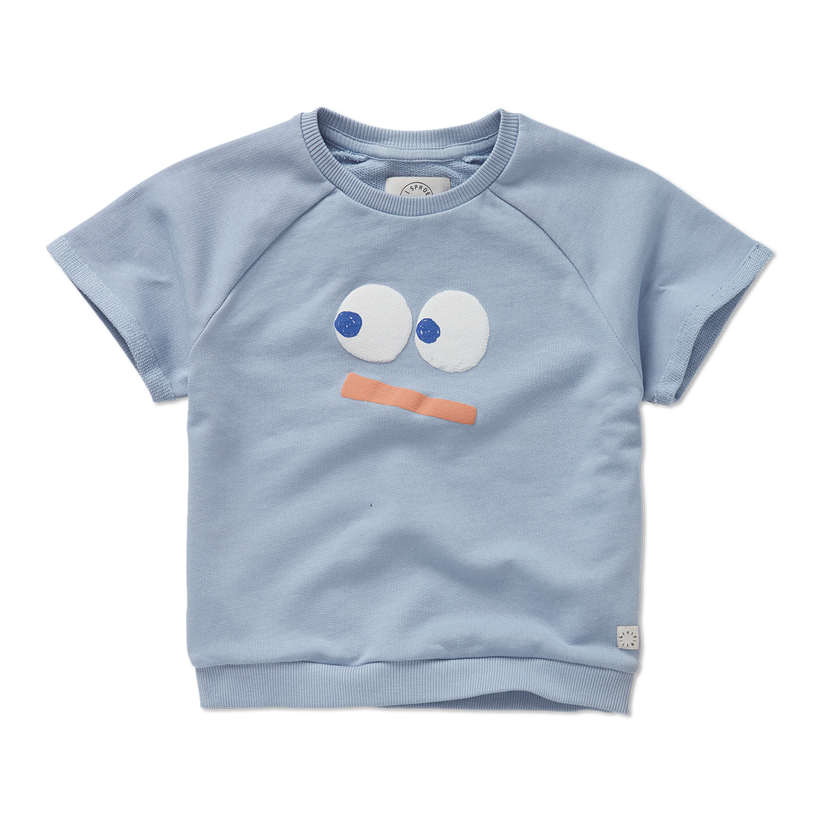 Sproet & Sprout - raglan sweatshirt smiley - misty blue