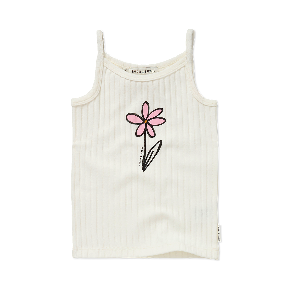 Sproet & Sprout - singlet girls diasy - off white