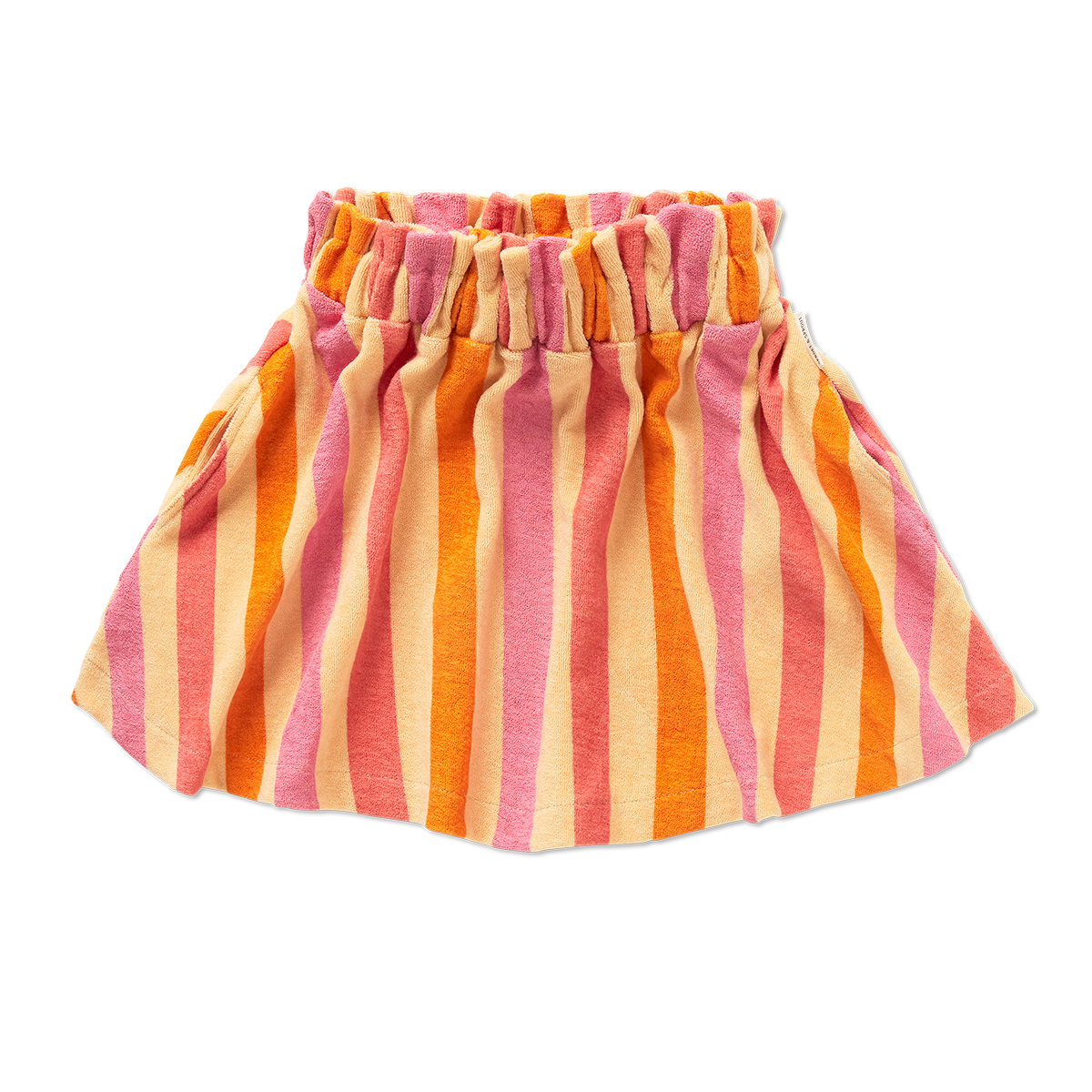 Sproet & Sprout - paperbag skirt stripes - nectarine