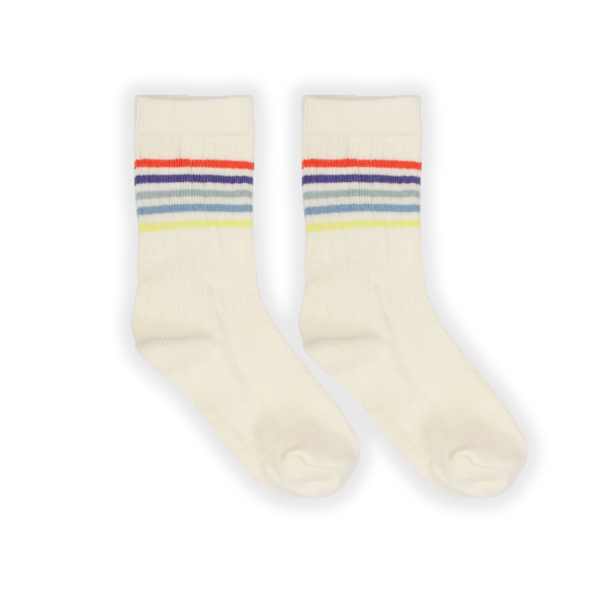 Sproet & Sprout - sport socks multi colour stripes - off white