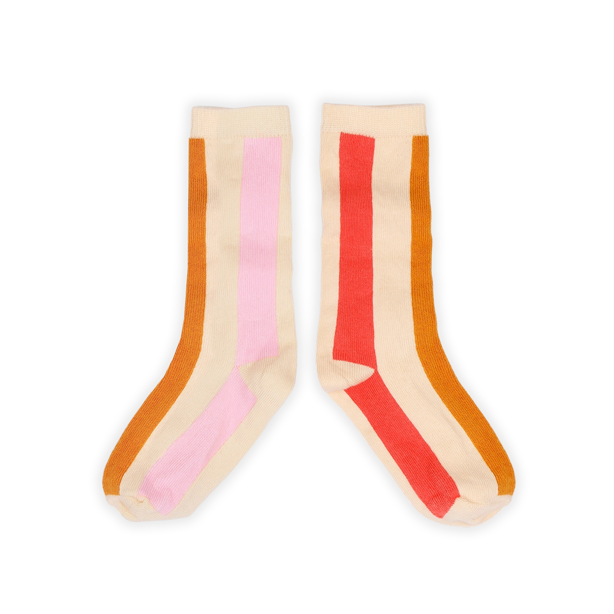 Sproet & Sprout - socks stripes - nectarine