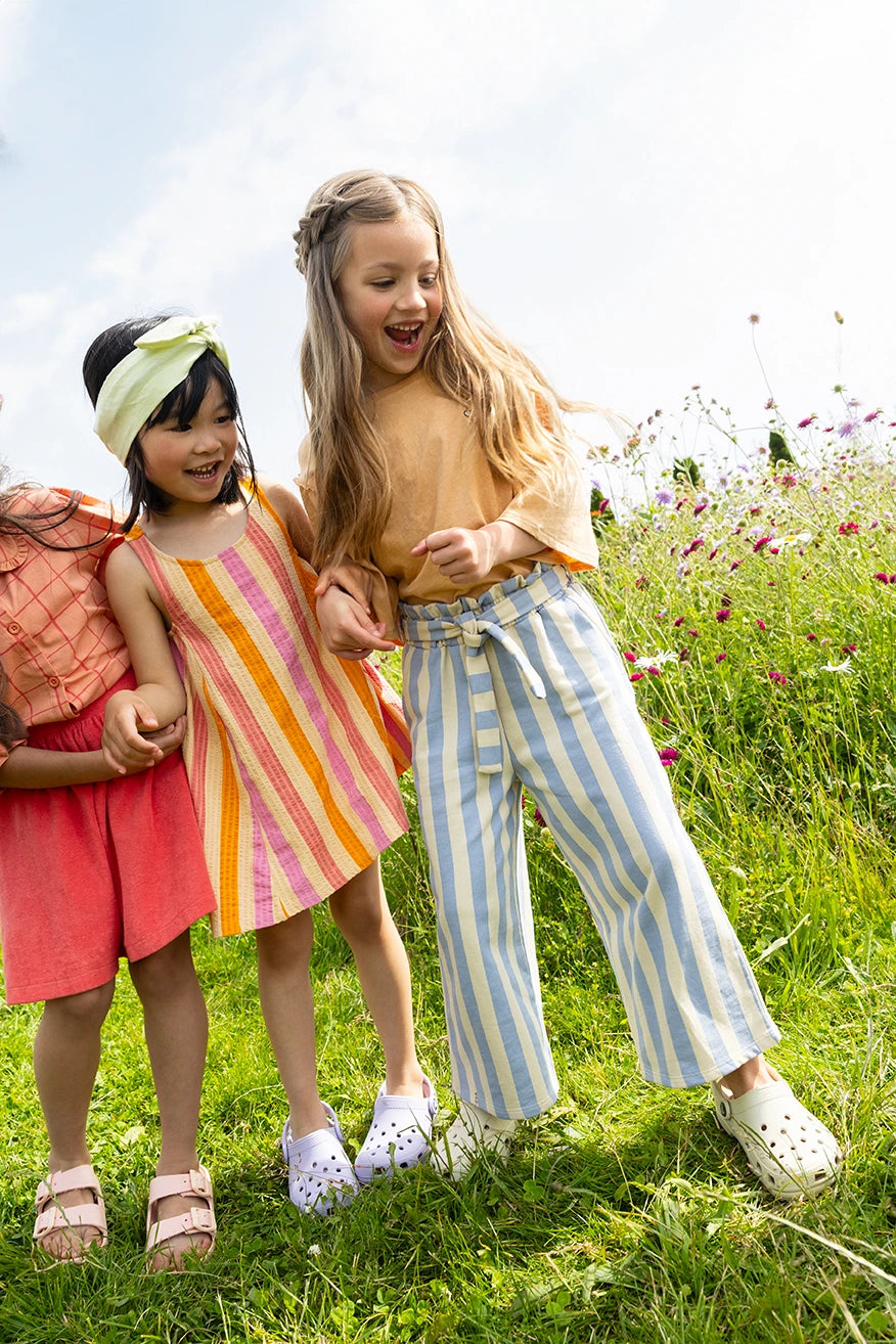 Sproet & Sprout - sleeveless dress stripes - nectarine